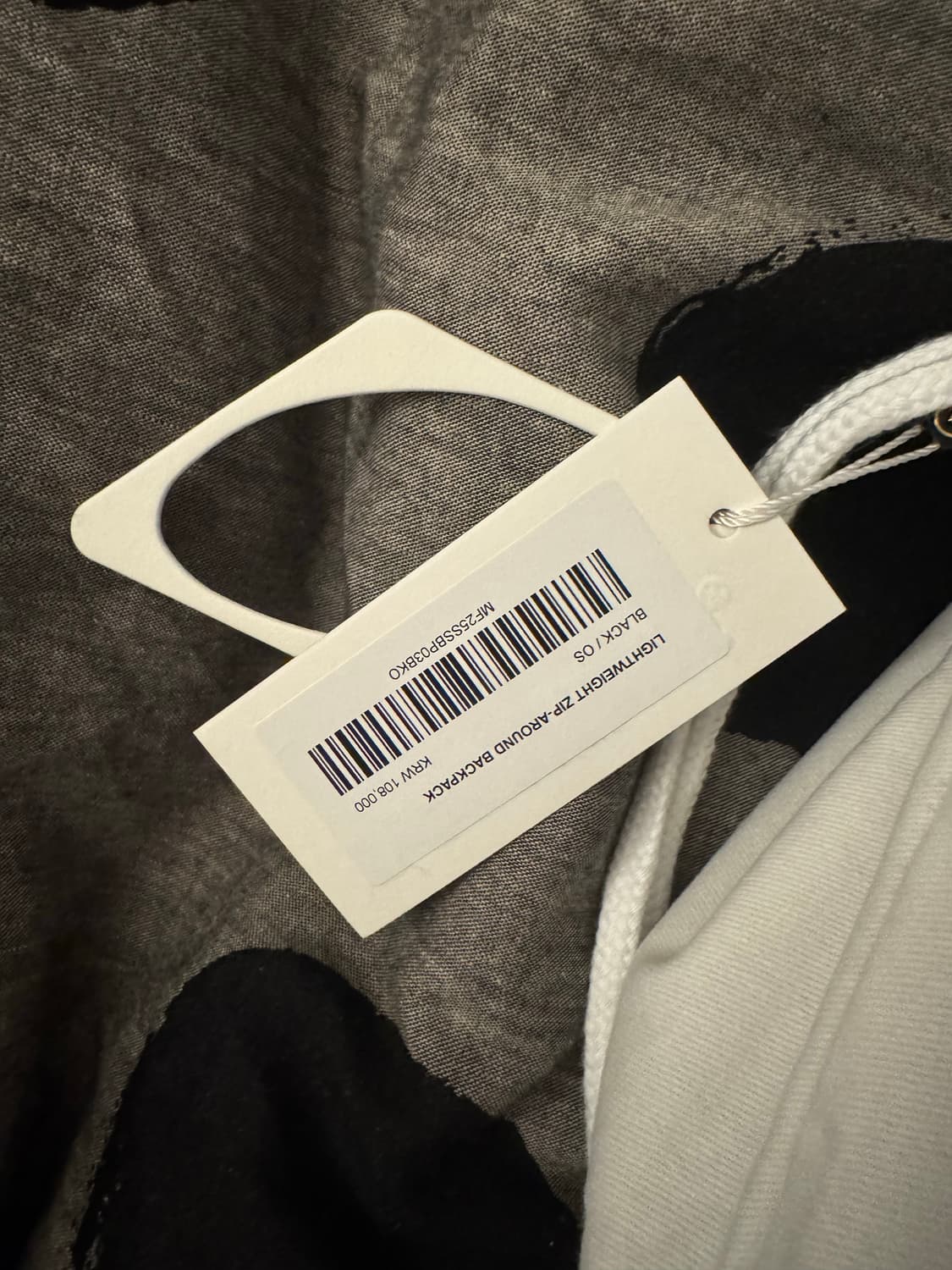 미스치프 자카드 럭색 백팩 블랙 상품이미지7