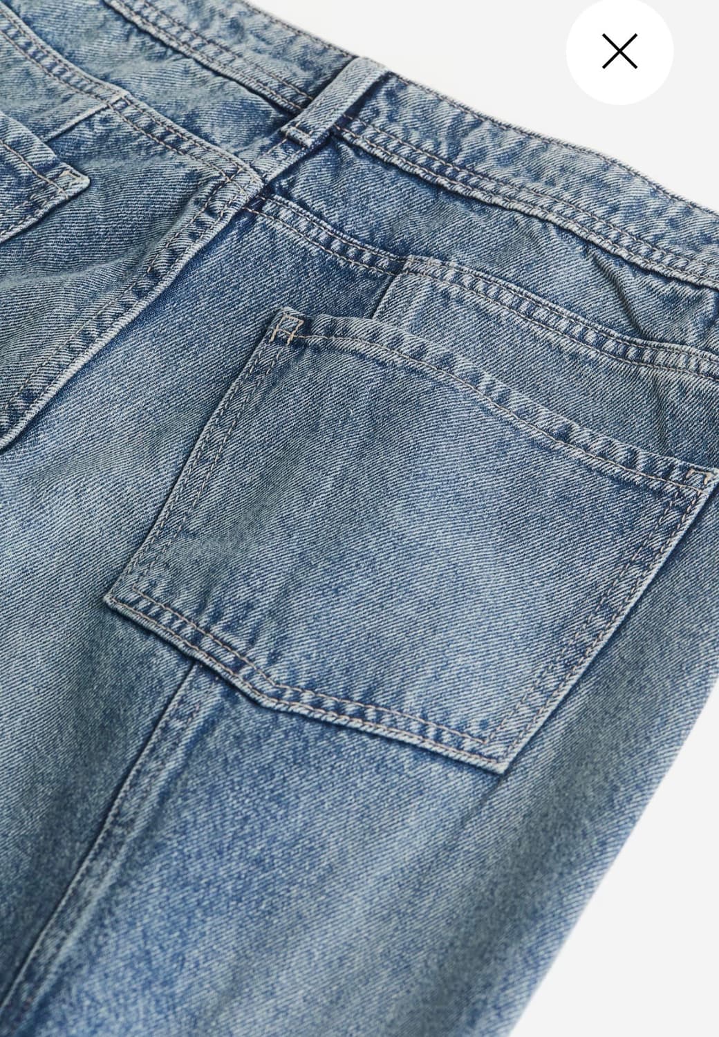 [빠른배송] H&M 와이드핏 절개 데님 상품이미지2