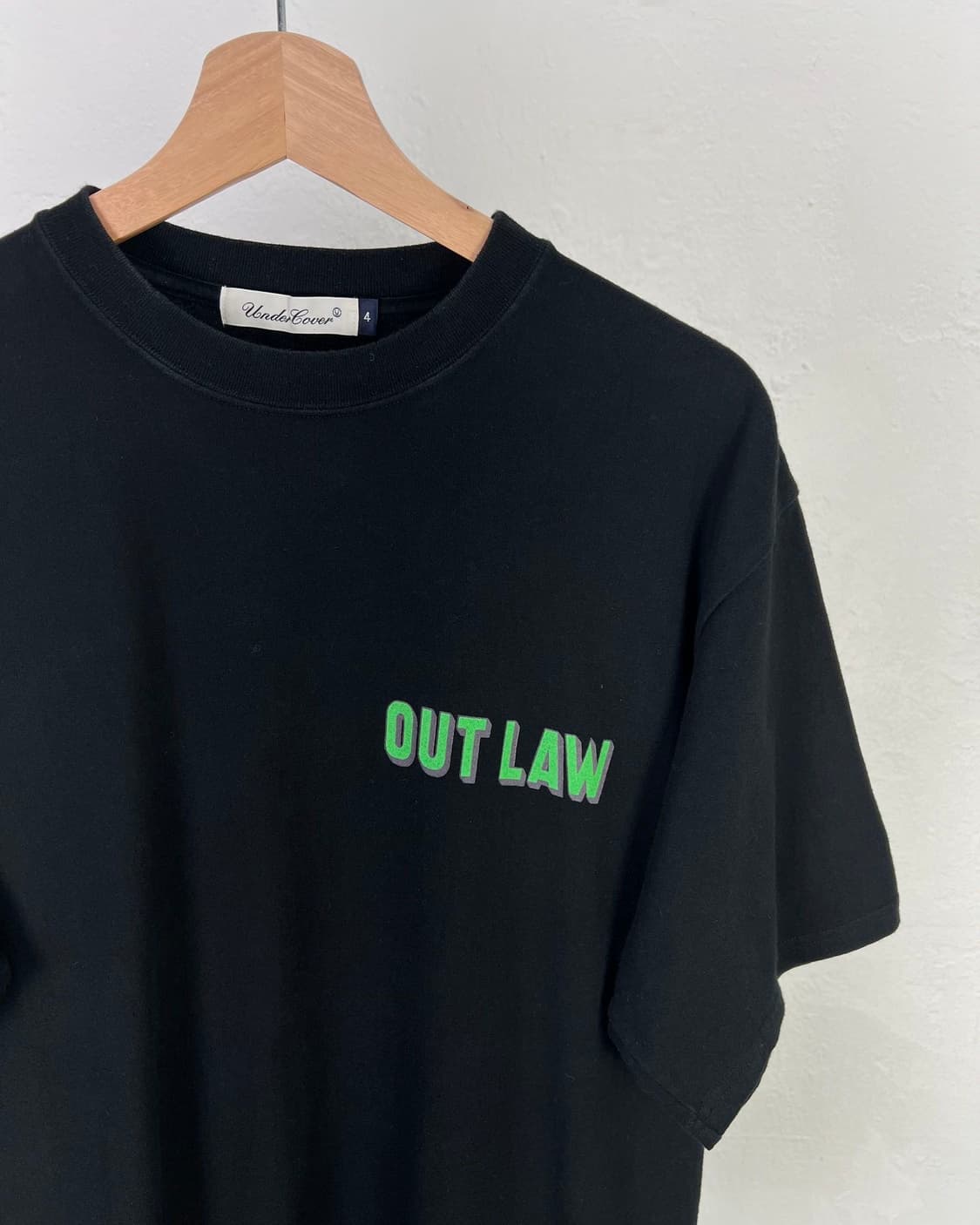언더커버 블랙 out law 그래픽 코튼 하프티 상품이미지3