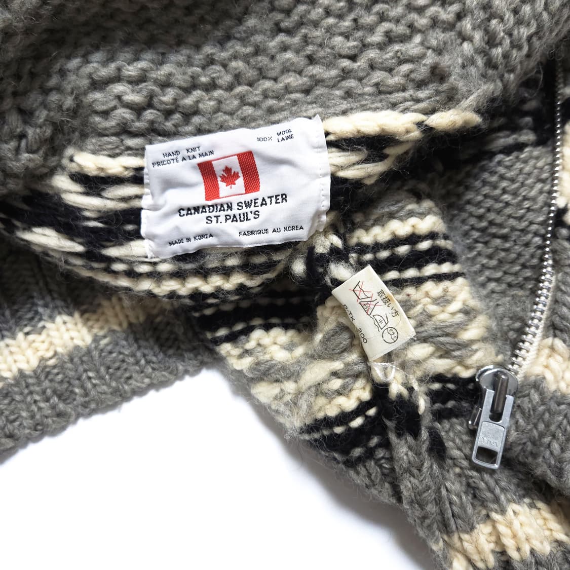 캐네디언 스웨터 90s 이글 코위찬 니트 집업 자켓 상품이미지6