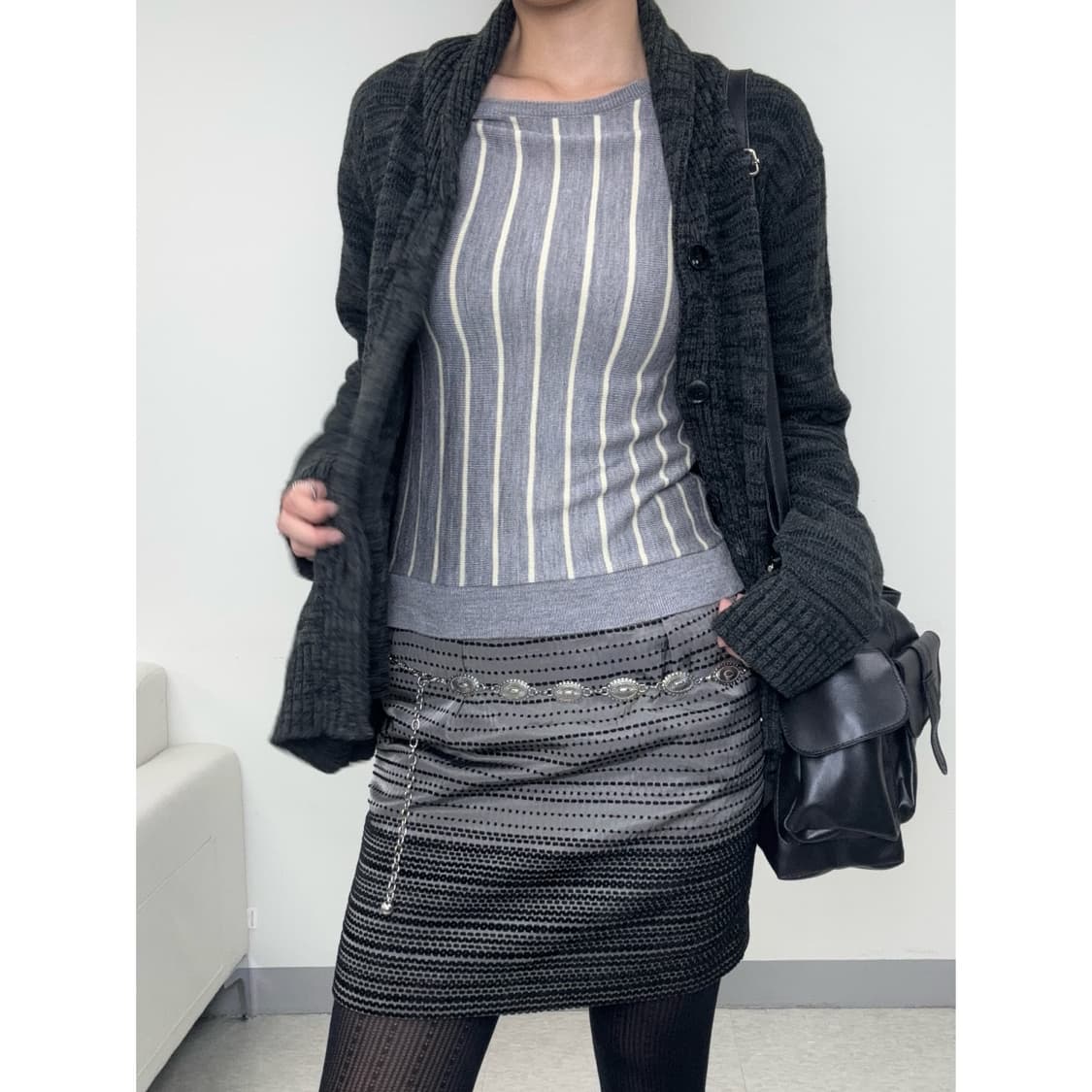 빈티지 차콜 가디건 상품이미지5