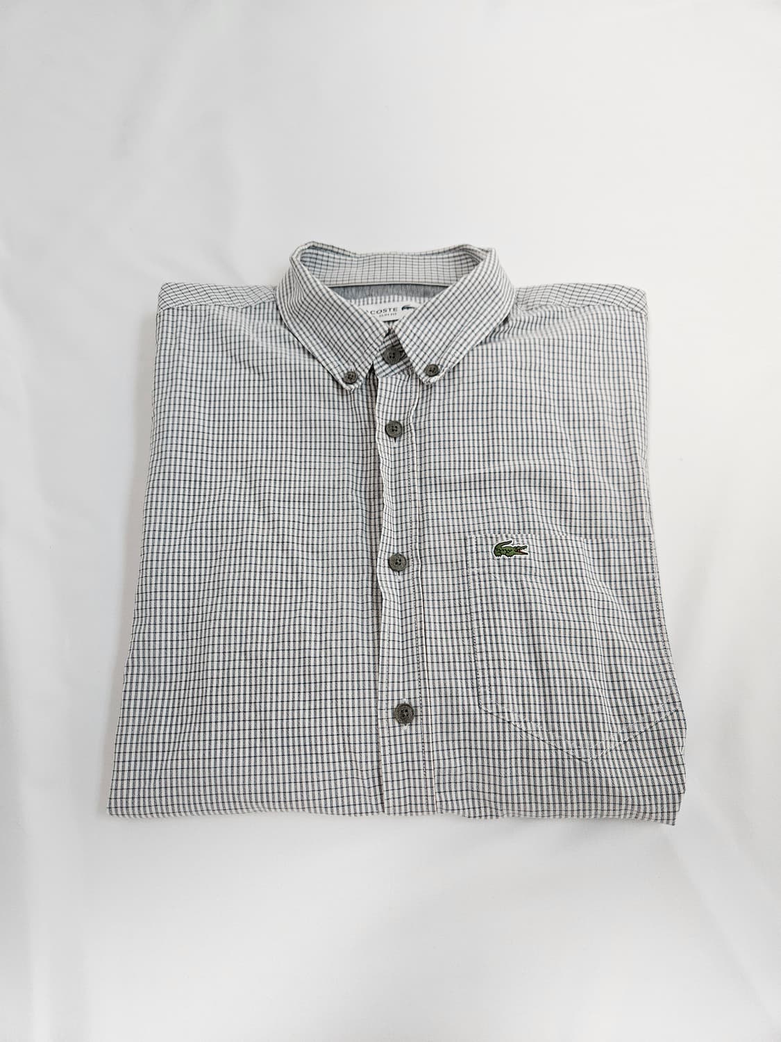 라코스테 스트레치 체크 셔츠 US L 105 상품이미지2