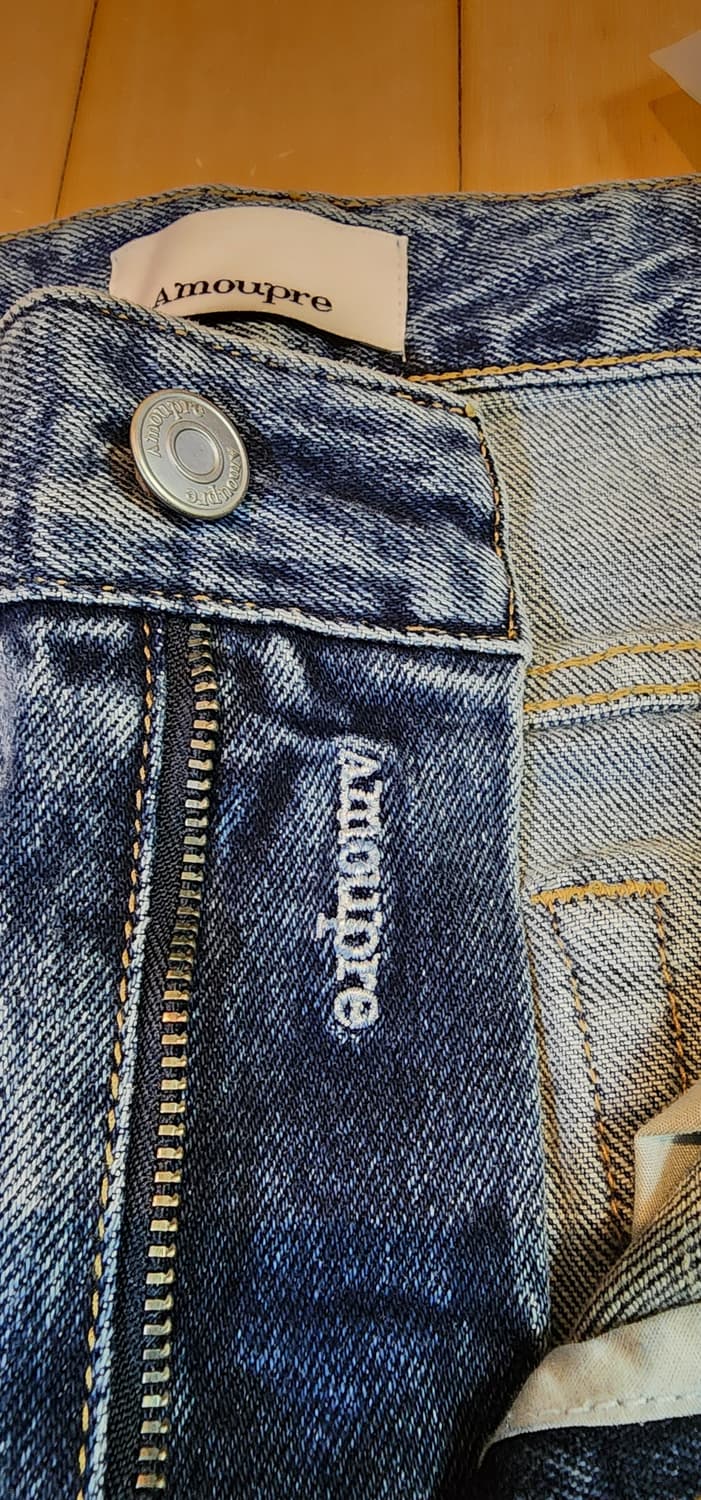 (새상품)아모프레 진청 테이퍼드 데님팬츠 34 상품이미지5