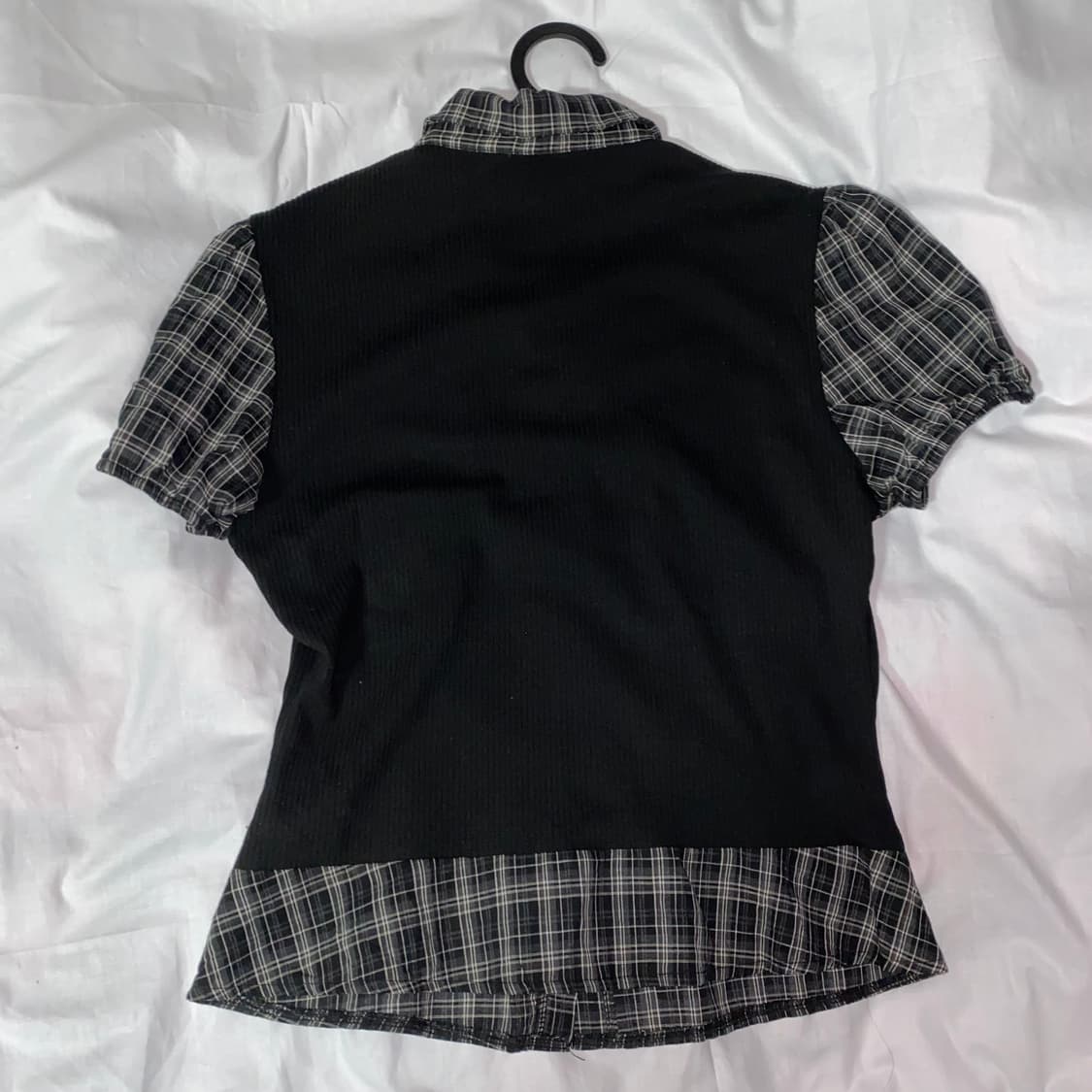 체크 블라우스 탑 상품이미지2