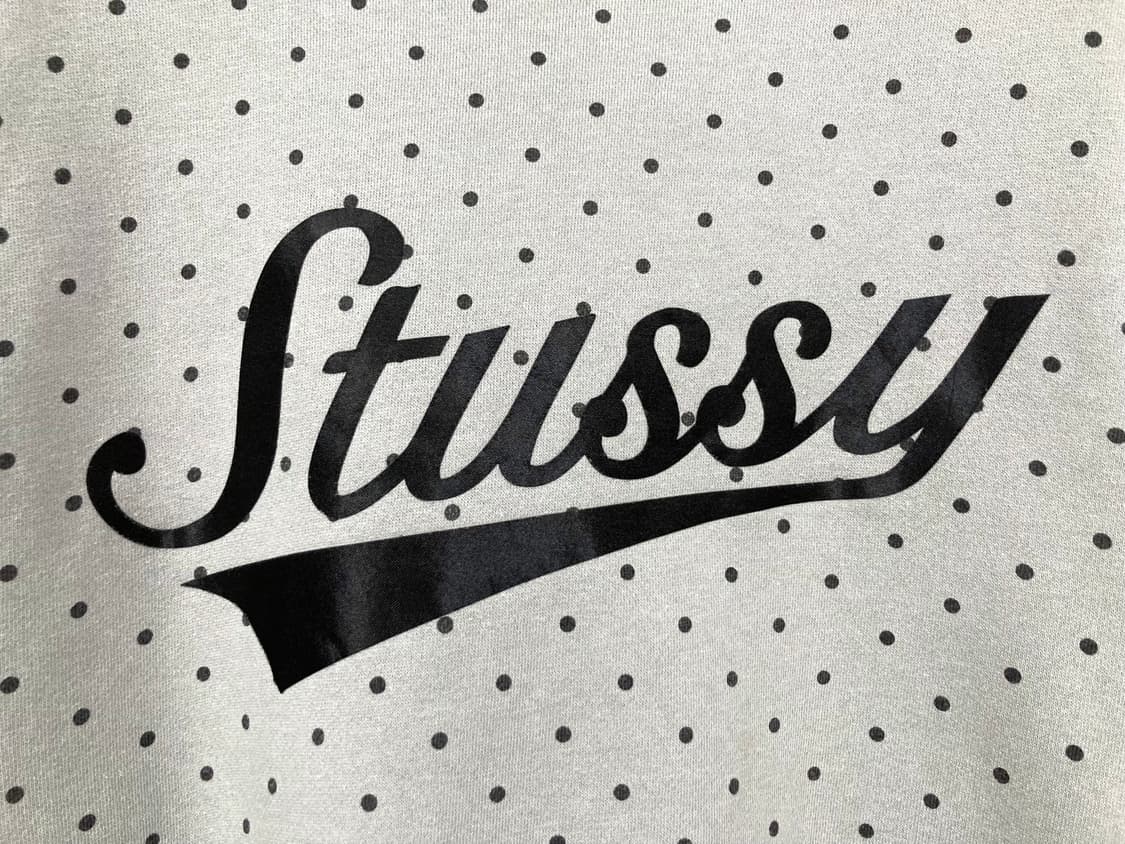 Stussy 스투시 스펠아웃 도트 땡땡이 맨투맨 _ 연그레이 상품이미지2