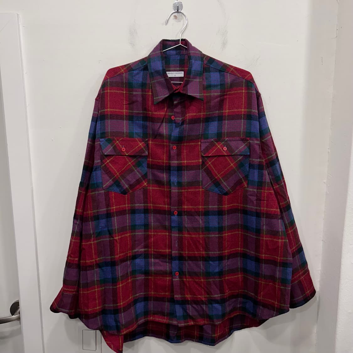 인디고칠드런 빈티지 오버핏 타탄체크 셔츠 상품이미지2