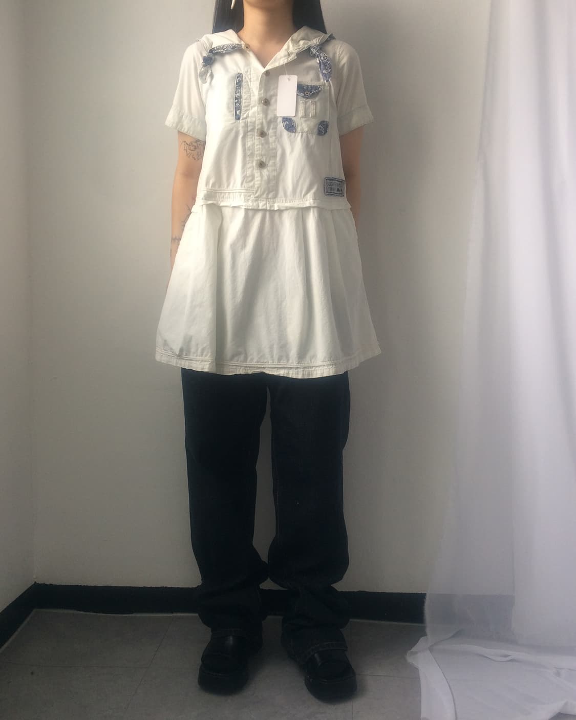 Sailor mood hood onepiece 상품이미지5
