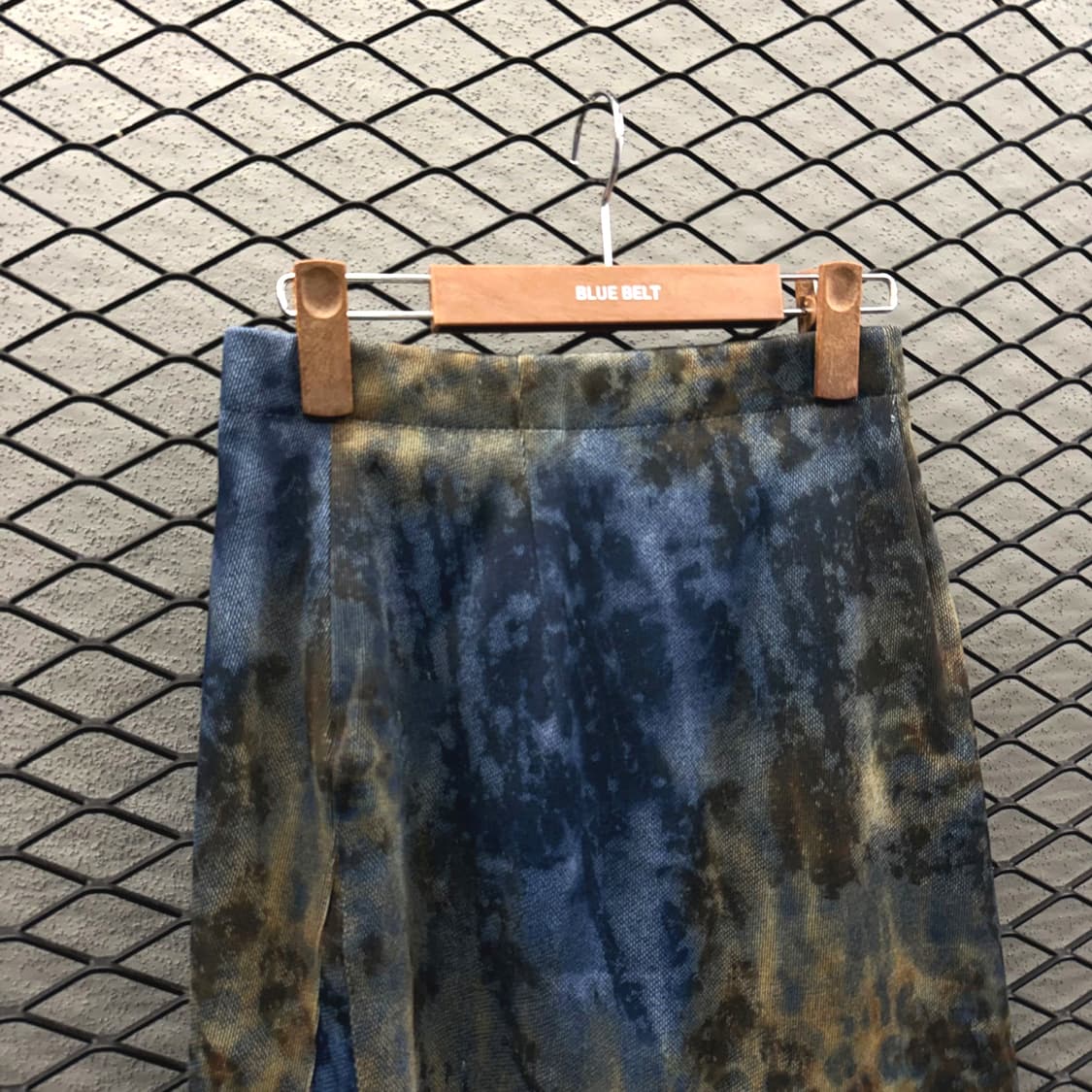 JPN VINTAGE 미디움 스커트 타이다이 오리엔탈 플로럴 패턴 H라인 상품이미지4