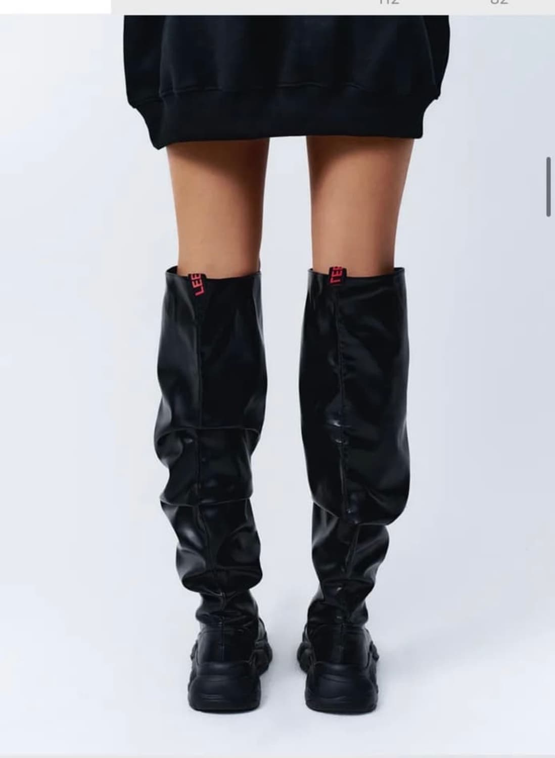 LEEY 엘이이와이 플랫폼 니하이 부츠 싸이하이부츠 슬라우치부츠 상품이미지5