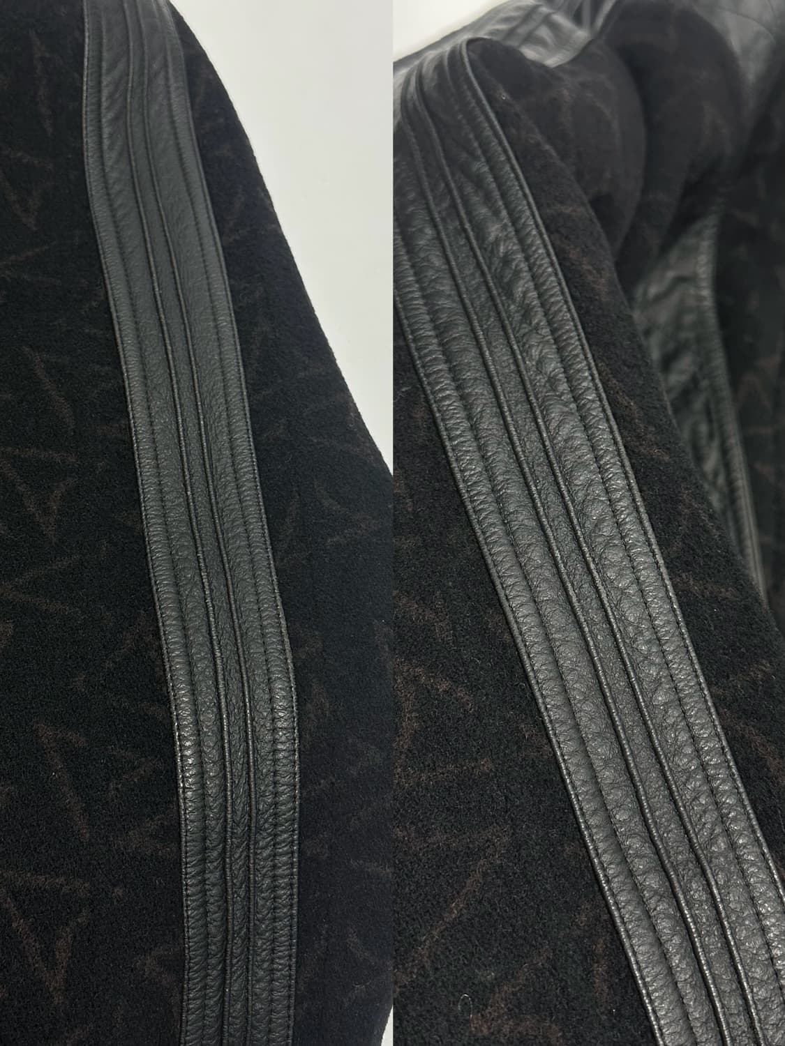 Redford 가죽 배색 모직 블루종 자켓 상품이미지6