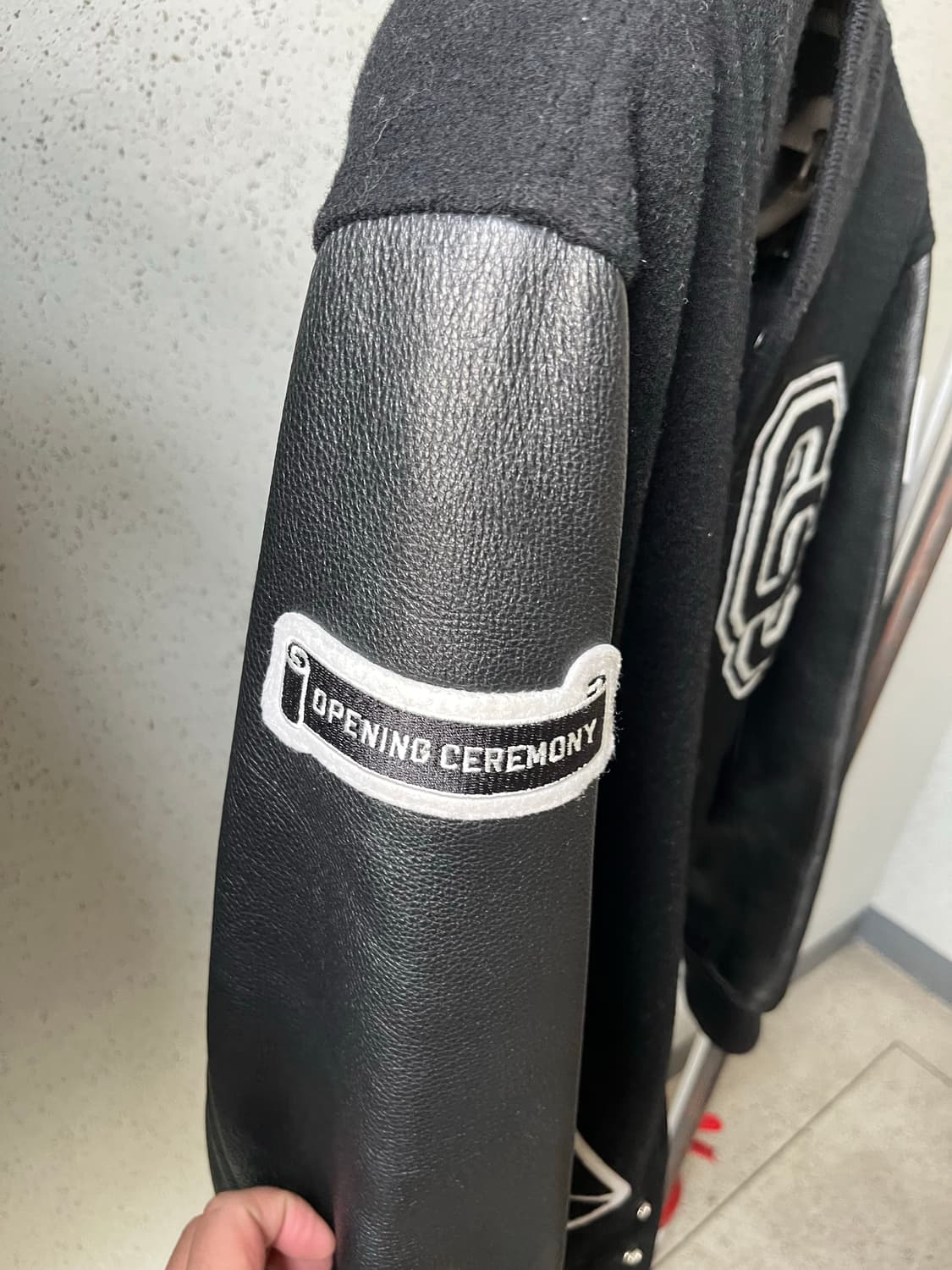 오프닝 세레모니 기죽 바시티 자켓 상품이미지3