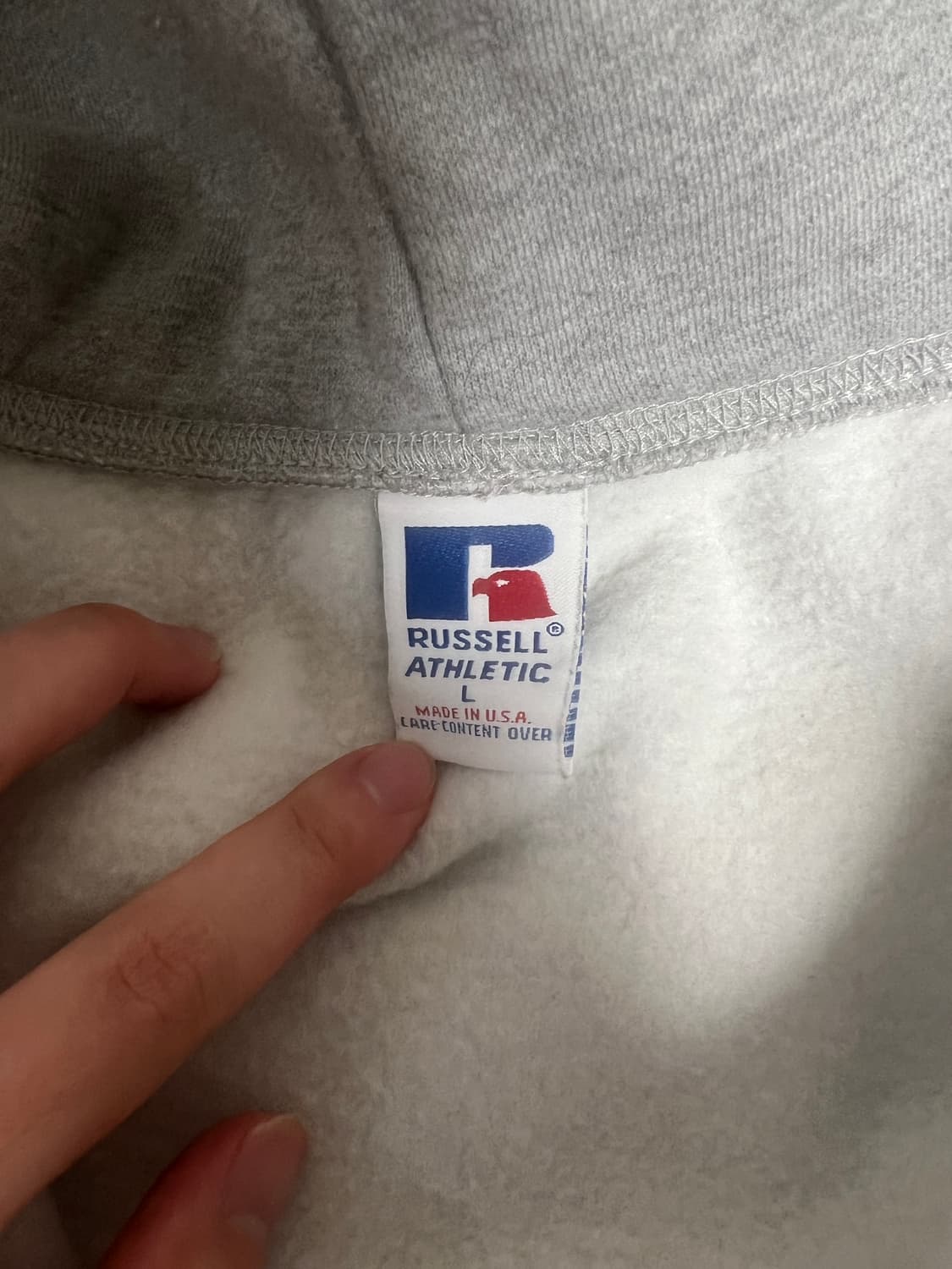 90s 러셀 후드집업 그레이 L 상품이미지2