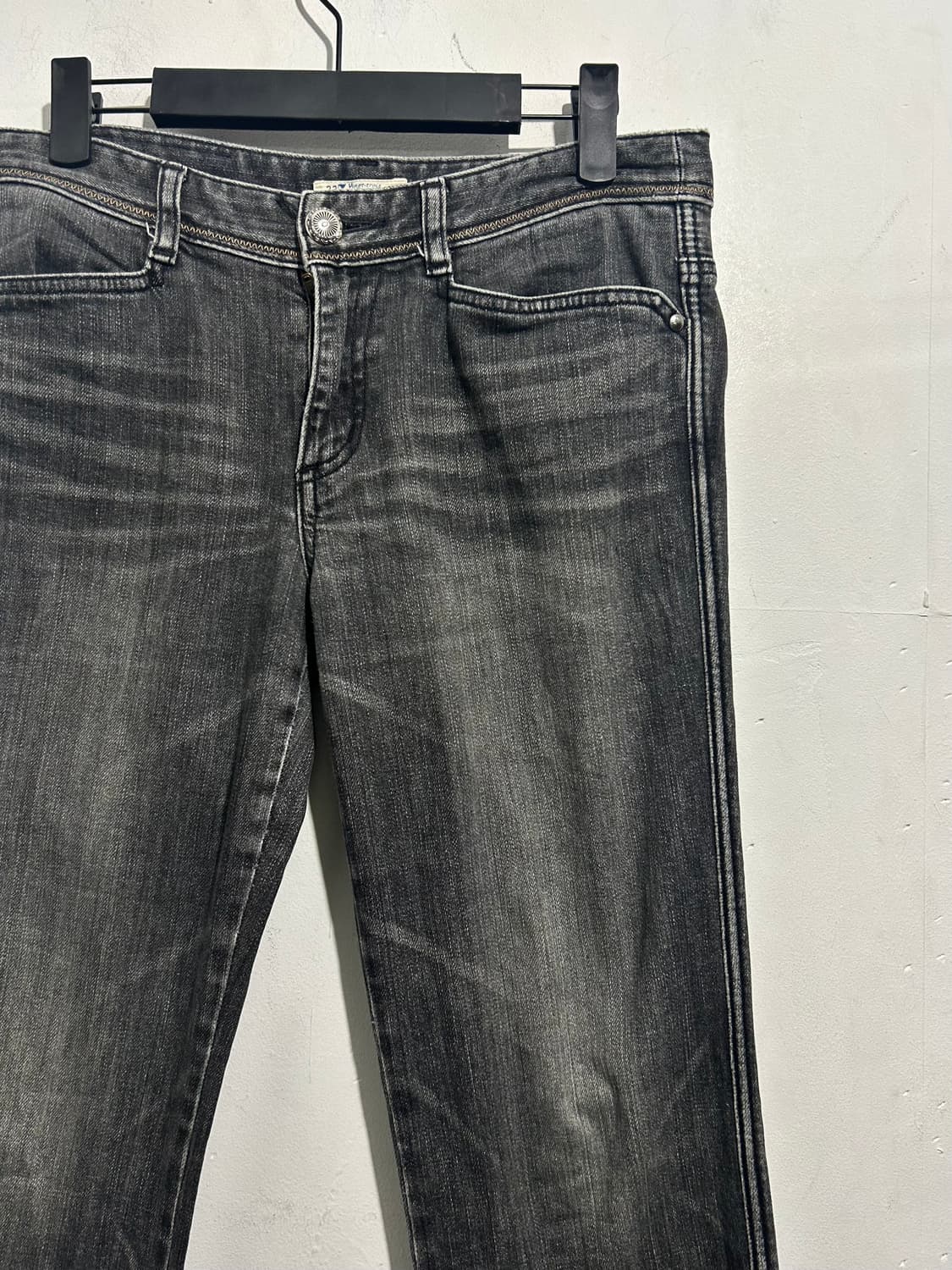 빈티지 흑청 워싱 부츠컷 팬츠 상품이미지6