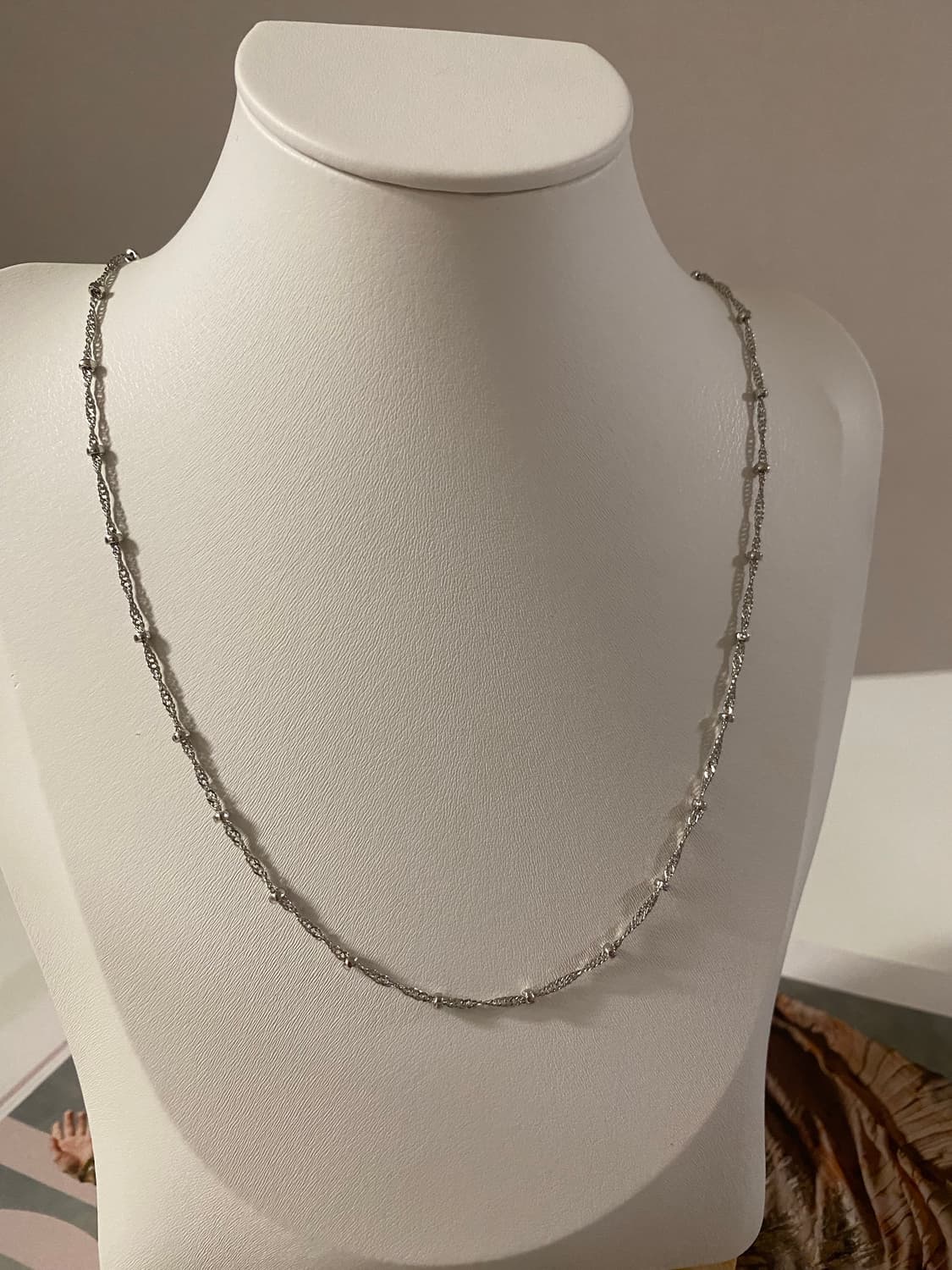 레이어드 실버톤 체인 목걸이 상품이미지3