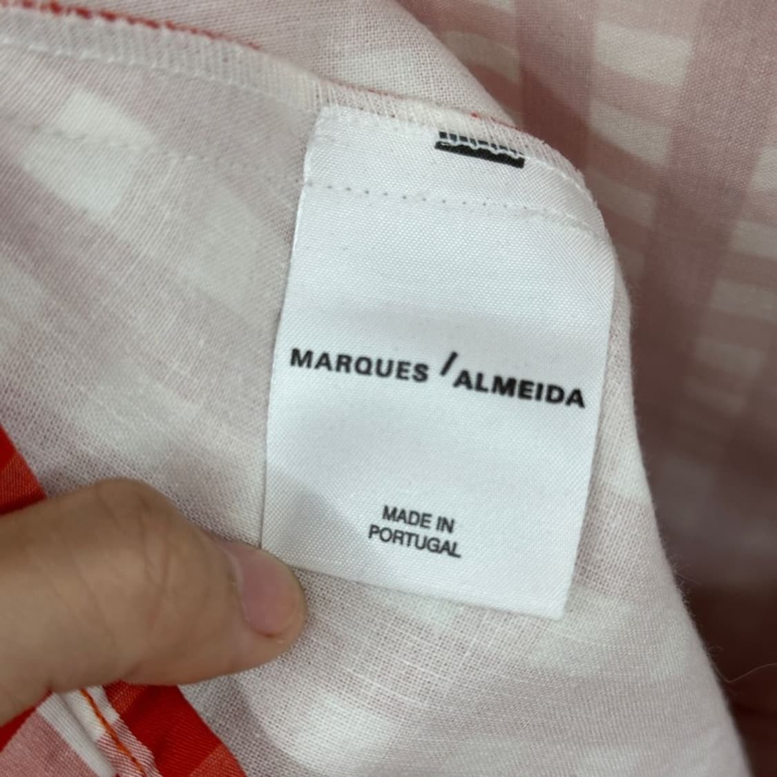 MARQUES ALMEIDA 체크 언발란스 랩 스커트 상품이미지4