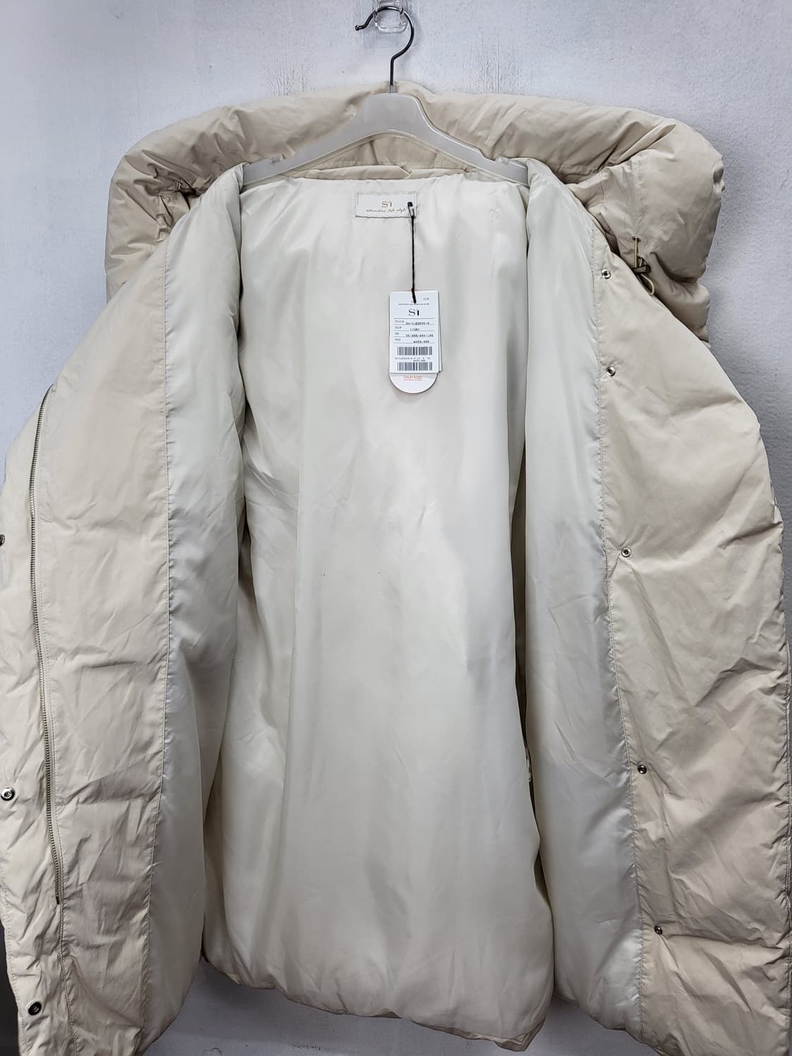 SI 롱다운패딩 크림아이보리 95 M 새제품 상품이미지9