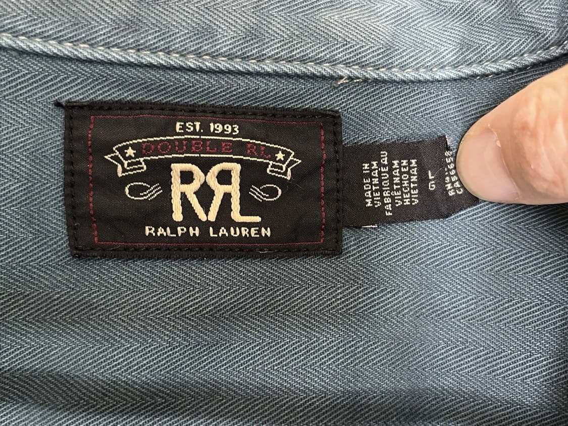 RRL 더블알엘 인디고 헤링본 트윌 워크 셔츠 상품이미지2