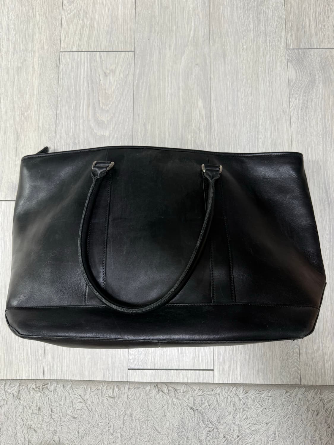 (OS)LLBEAN 엘엘빈 레더 라지 토트백 블랙 상품이미지2