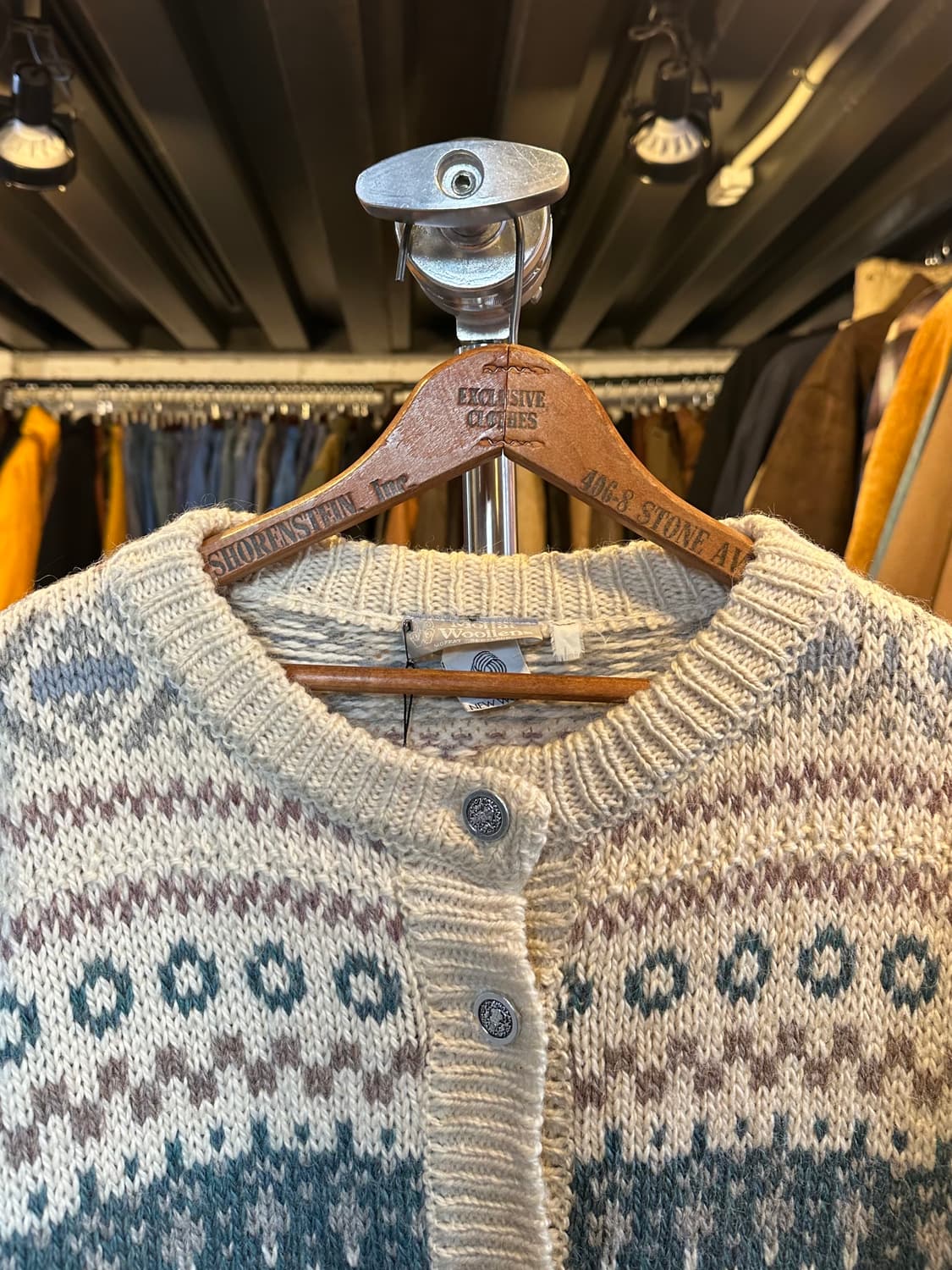 유럽발 Moffat Woollens 헤비 울 에스닉 가디건 상품이미지3