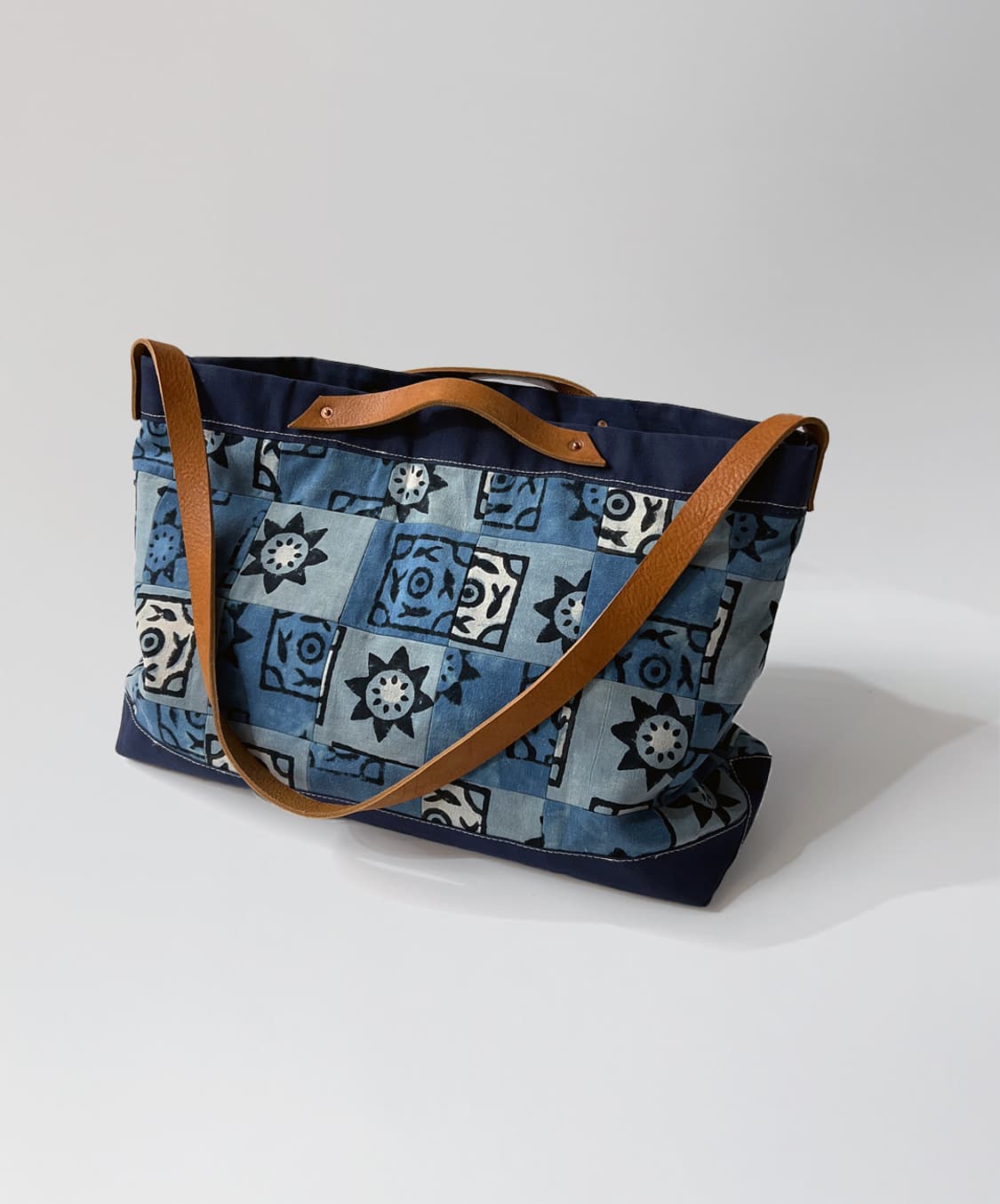 Patchwork Indigo 2way Market bag  상품이미지1