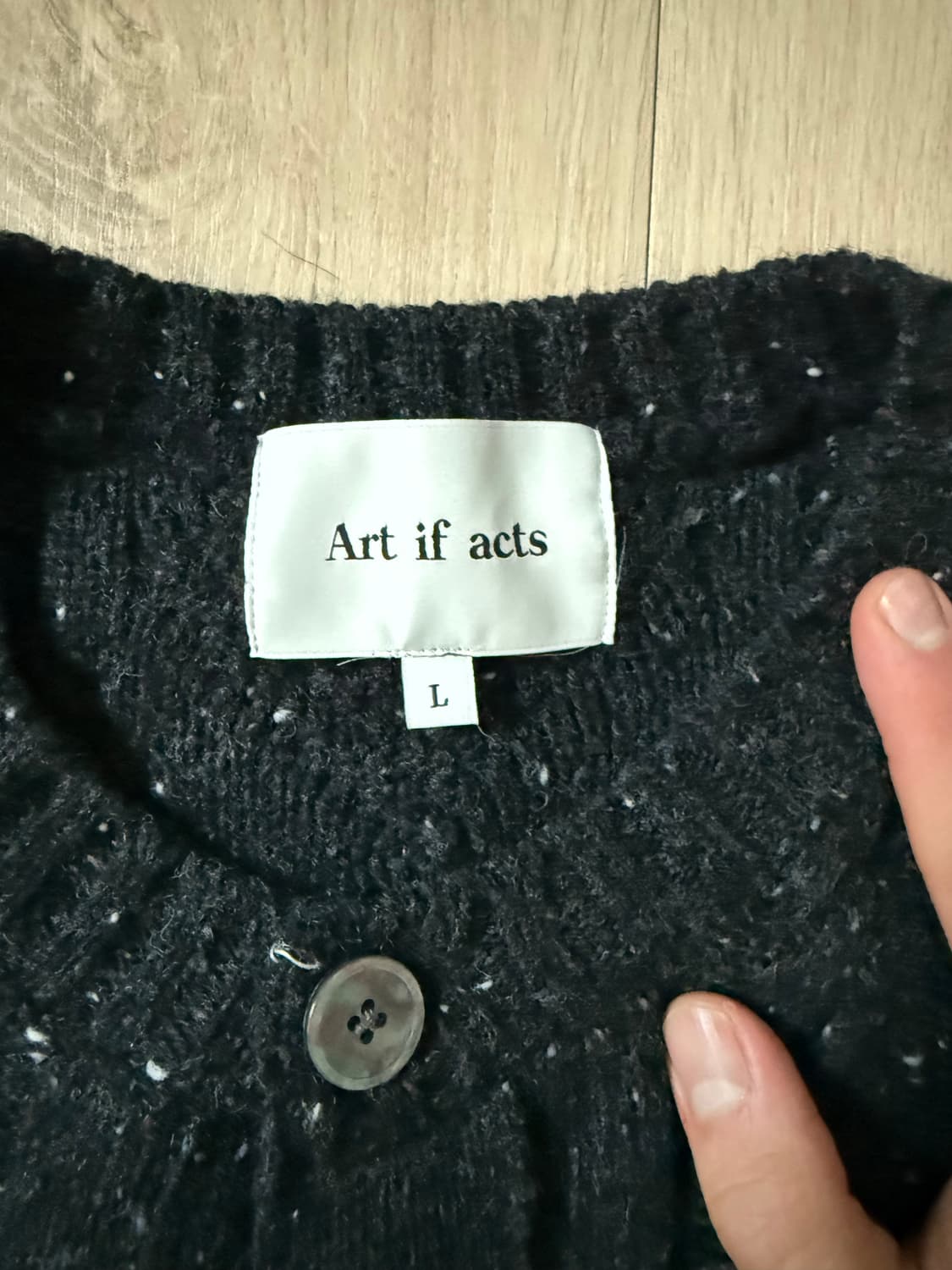 Fisherman Cable Cardigan_Choco Charcoal 상품이미지4