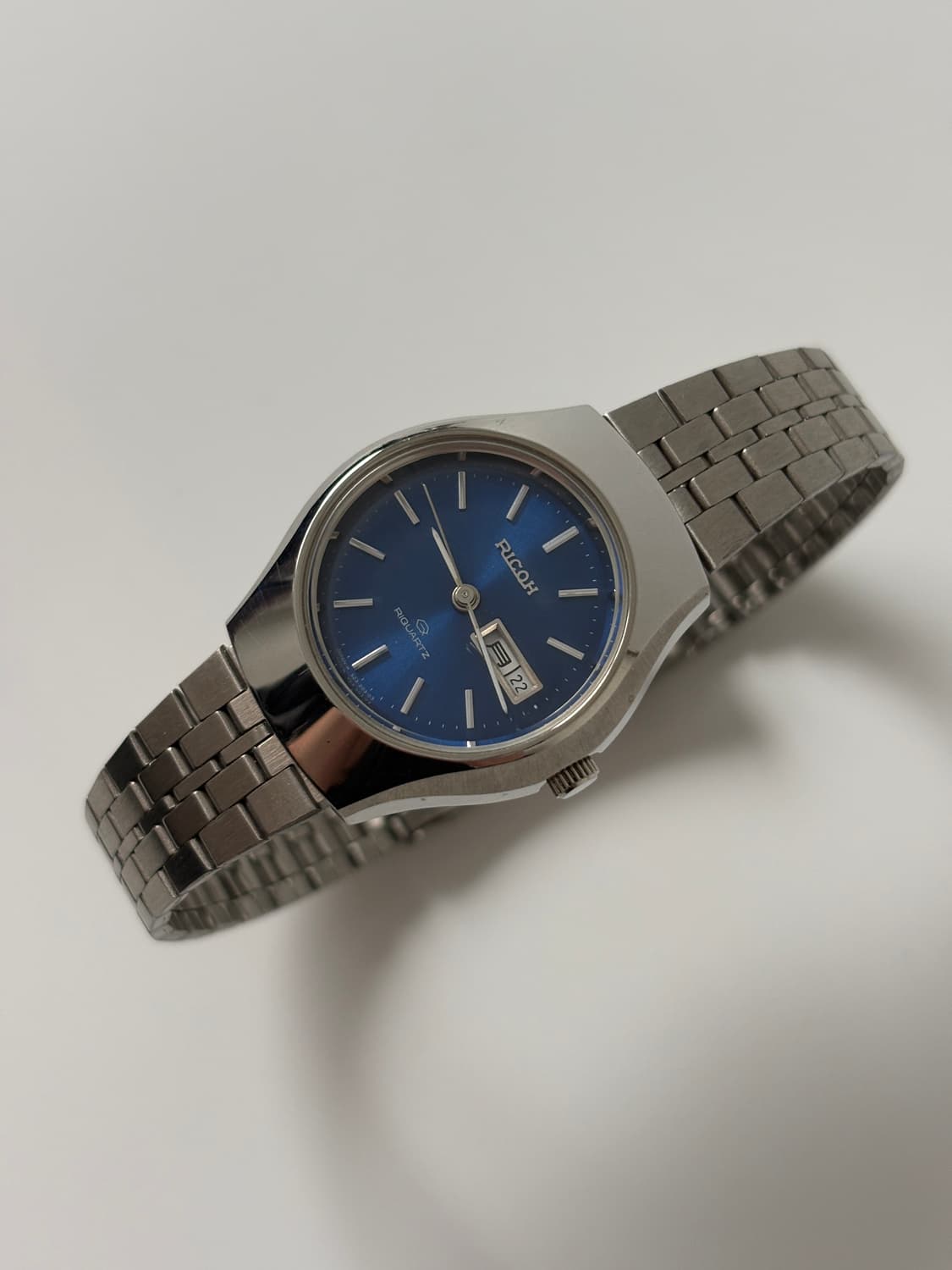 1980s Blue Dial Silver Ladies Riquartz 상품이미지4