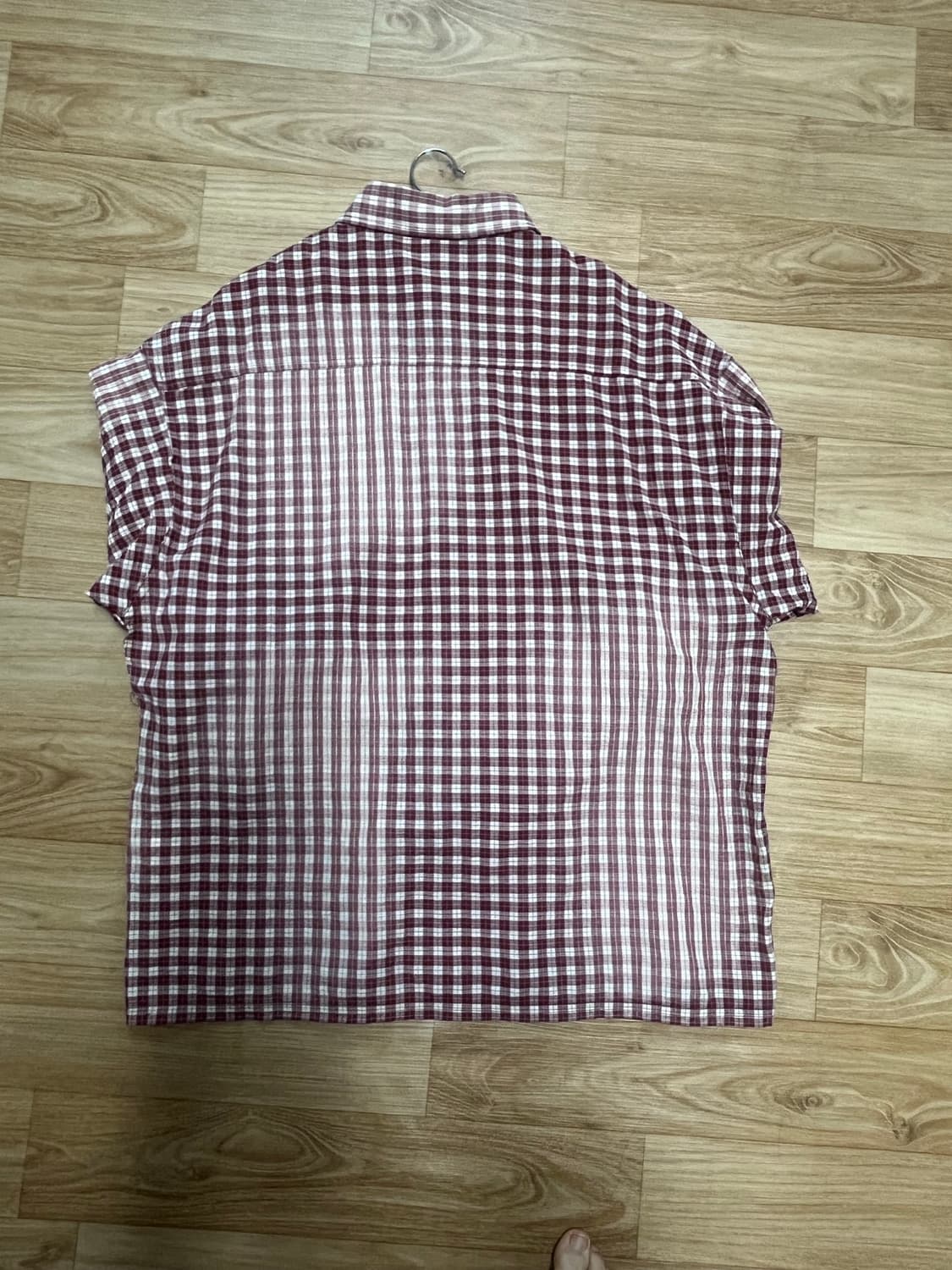 ETONZ 하브 워싱 빈티지 체크 셔츠 (RED) m 상품이미지2