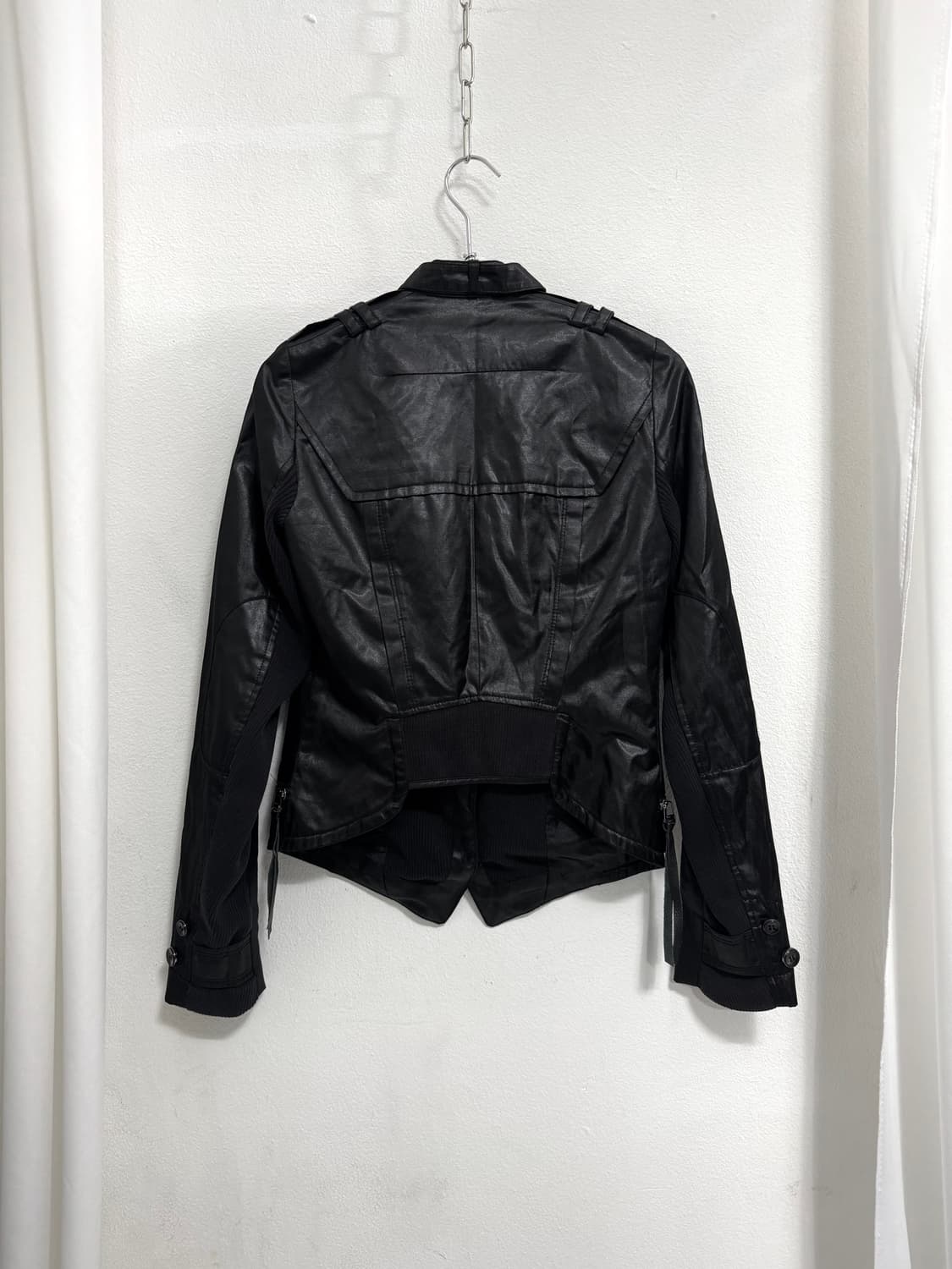 Black Open-Collar Jacket 상품이미지3