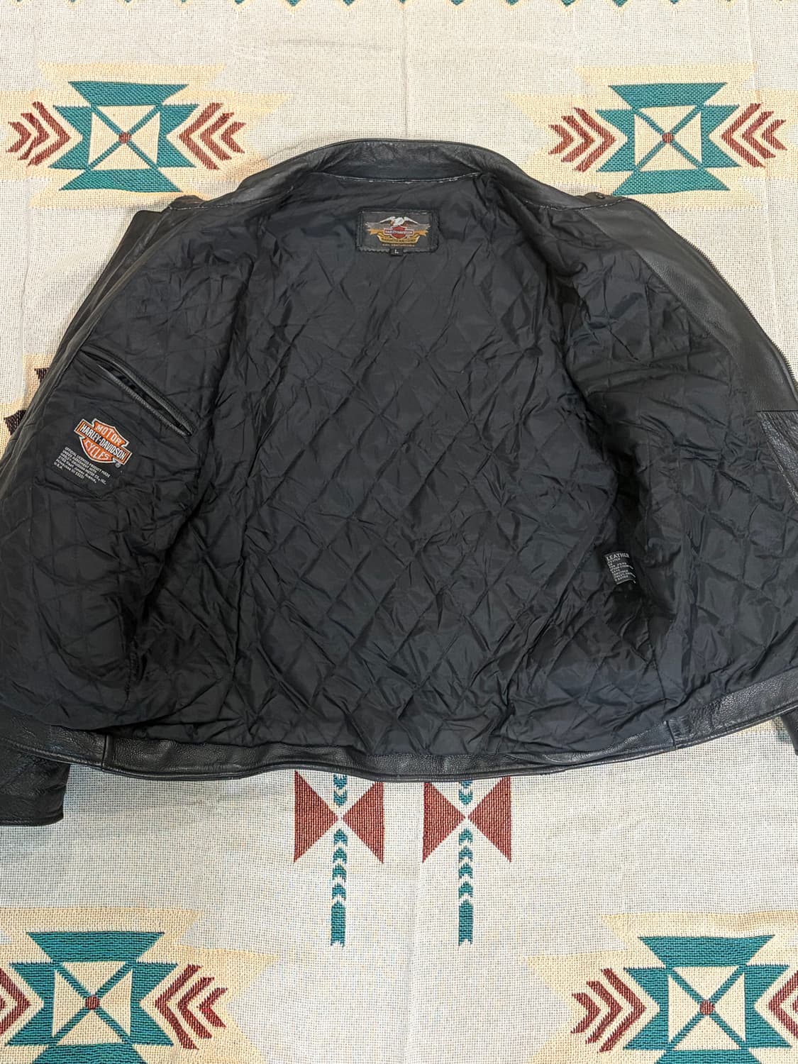 Harley davidson 싱글 라이더 카페레이서 레더 자켓 상품이미지8