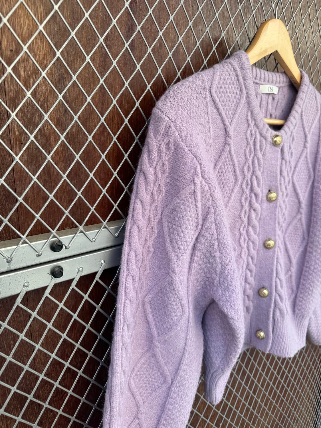 IM 잇미샤 케이블 꽈배기 니트 가디건 S 상품이미지4