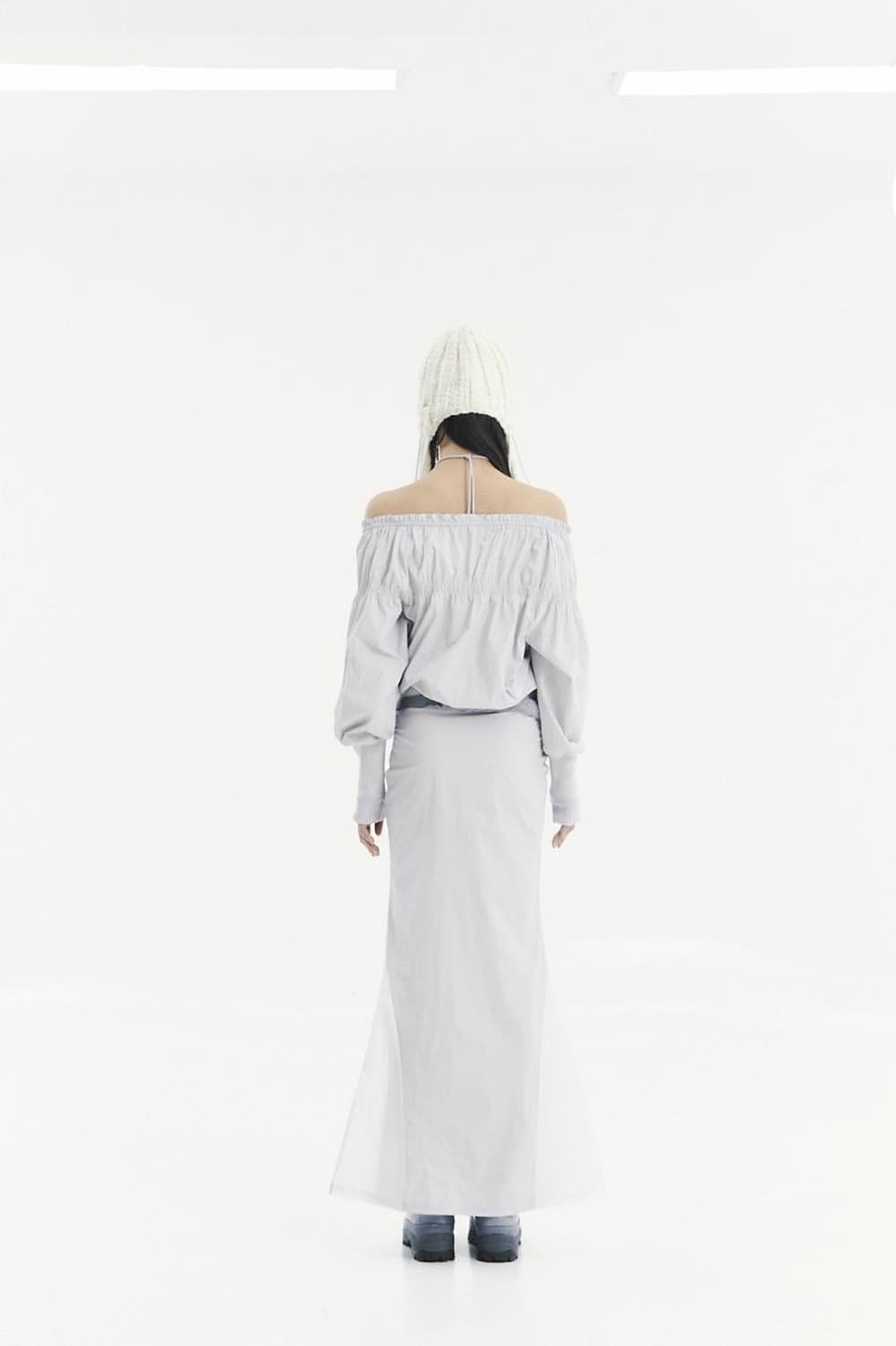 오호스 머메이드 2-way 오프숄더 스커트 원피스 롱드레스 나일론 상품이미지3