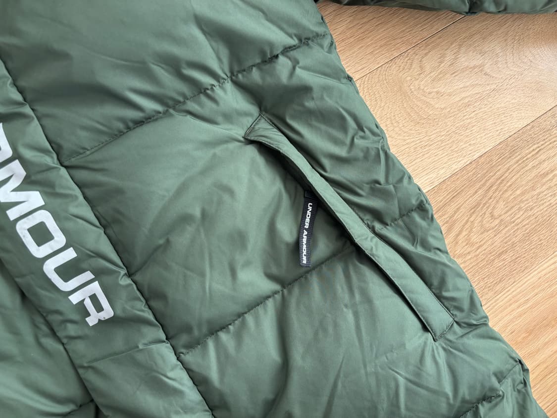 언더아머 벤치코트 롱다운 패딩 올리브그린 S 상품이미지4