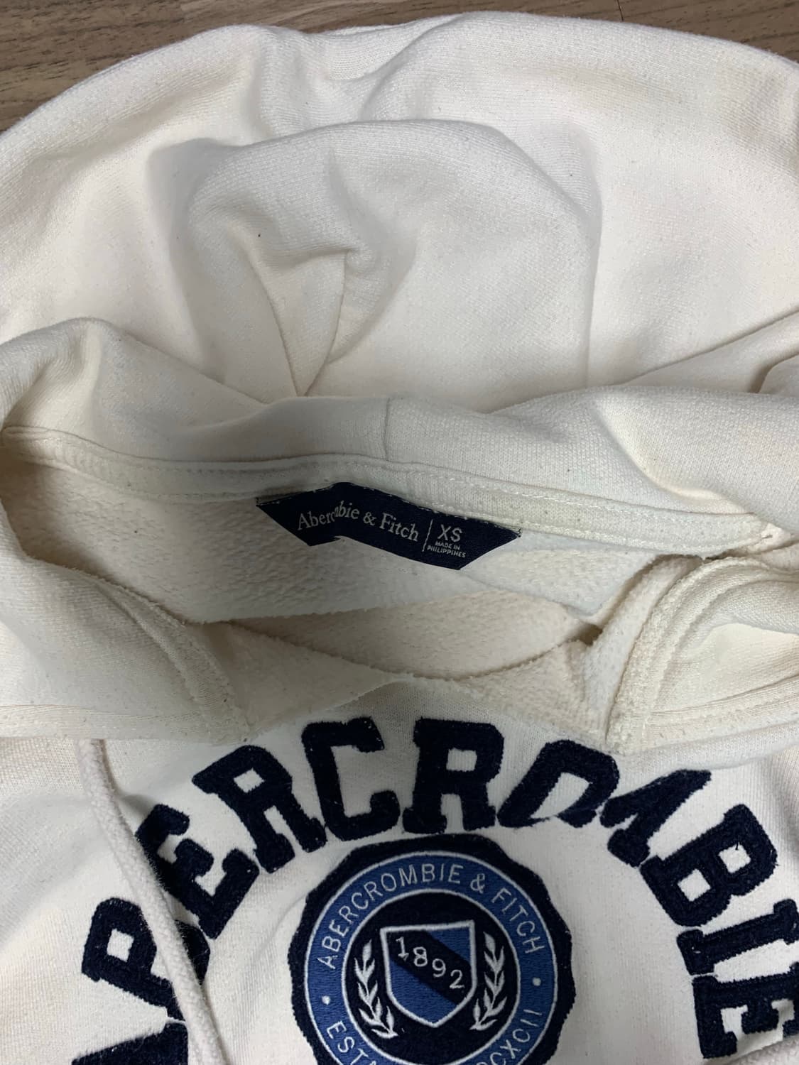 아베크롬비 후드티 ,XS,화이트 상품이미지5