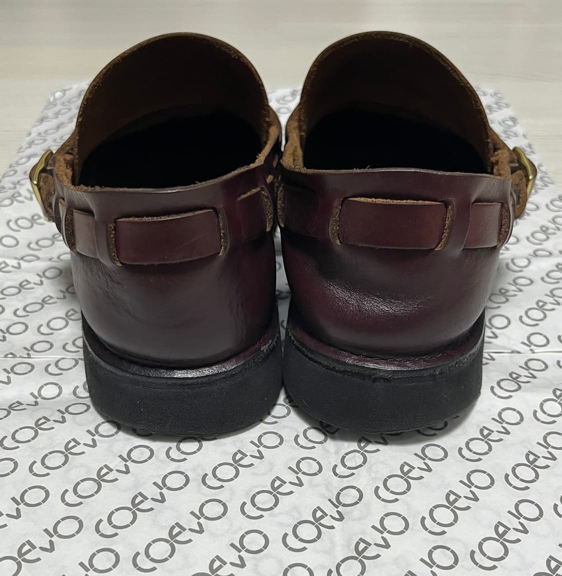 240/7D_우먼) 오로라슈즈 미들 잉글리쉬 버건디 판매. 상품이미지6