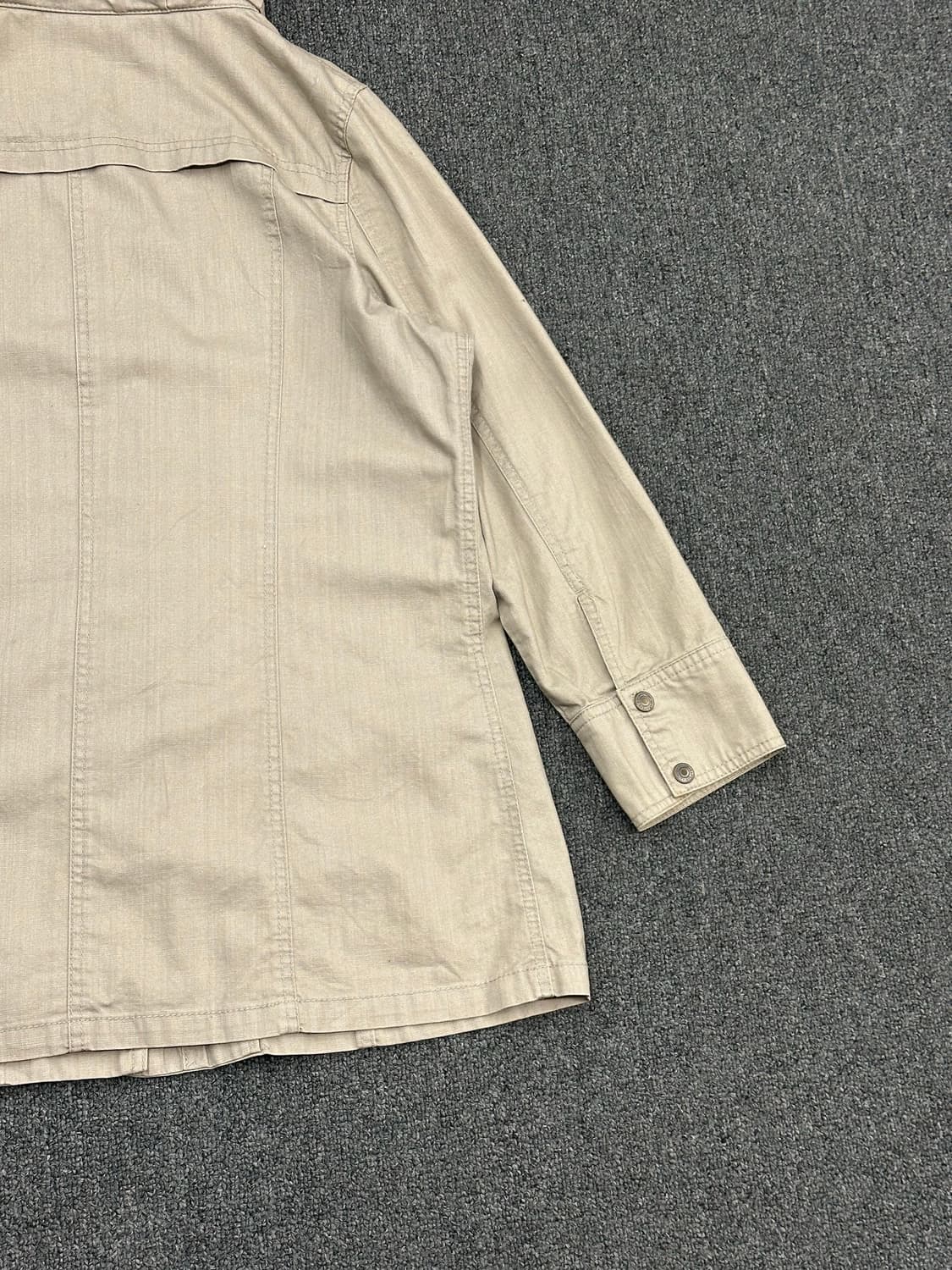 3L)Japanese vintage 멀티포켓 베이지 코트 자켓 상품이미지6