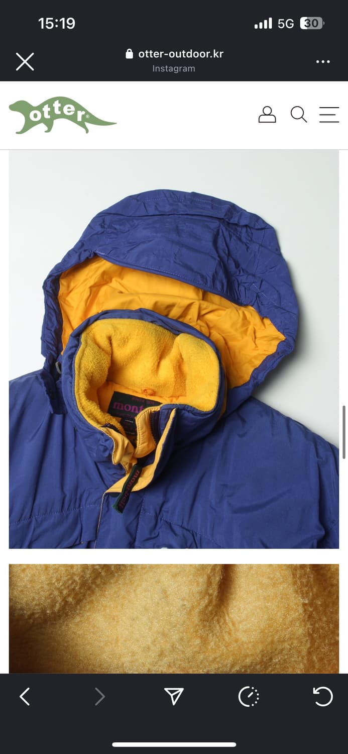 montbell 몽벨 90s p.t.f.e 파카 패딩 자켓 상품이미지4