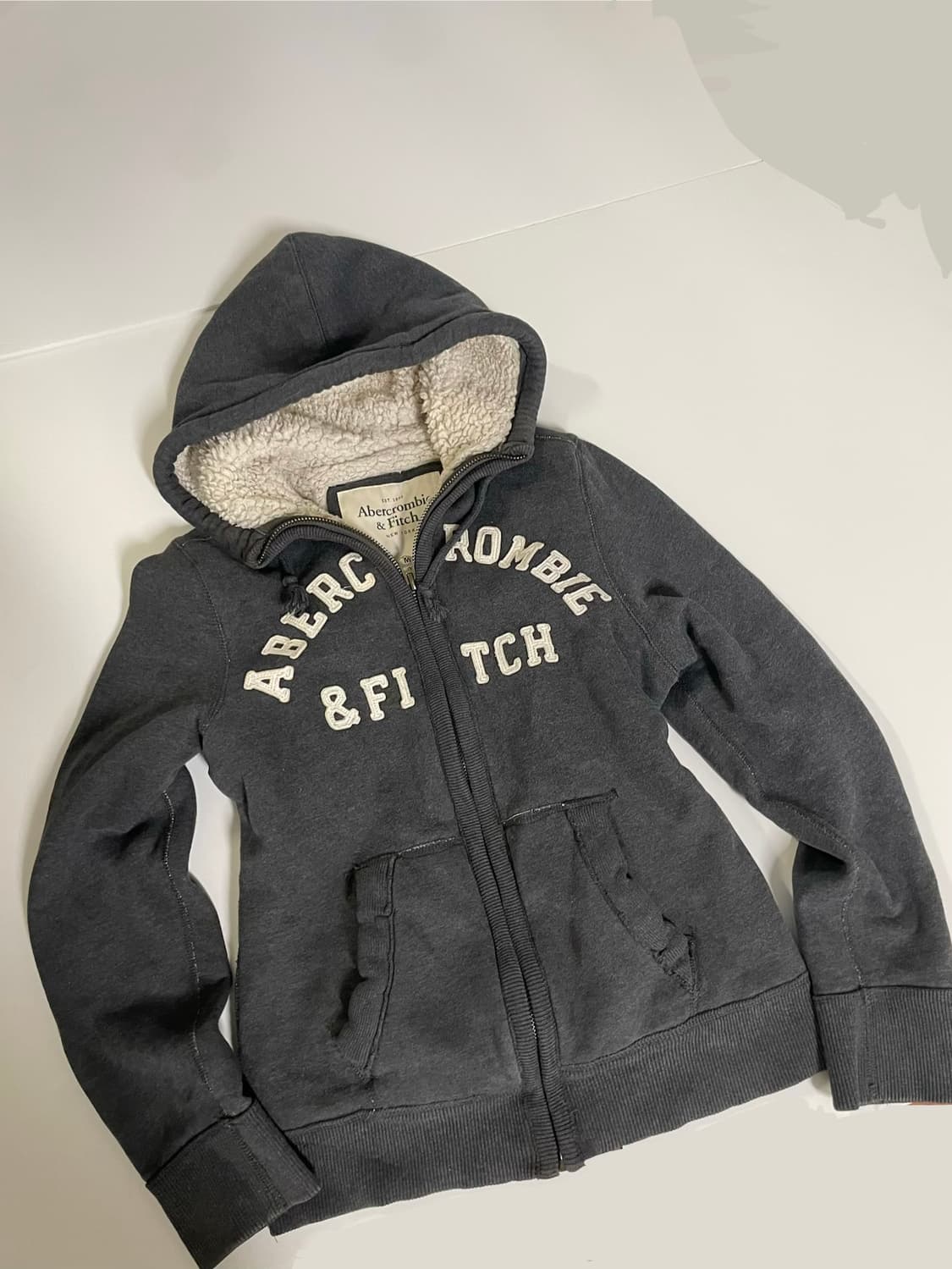 희귀) 아베크롬비 양털 울프죠 후드집업 상품이미지3