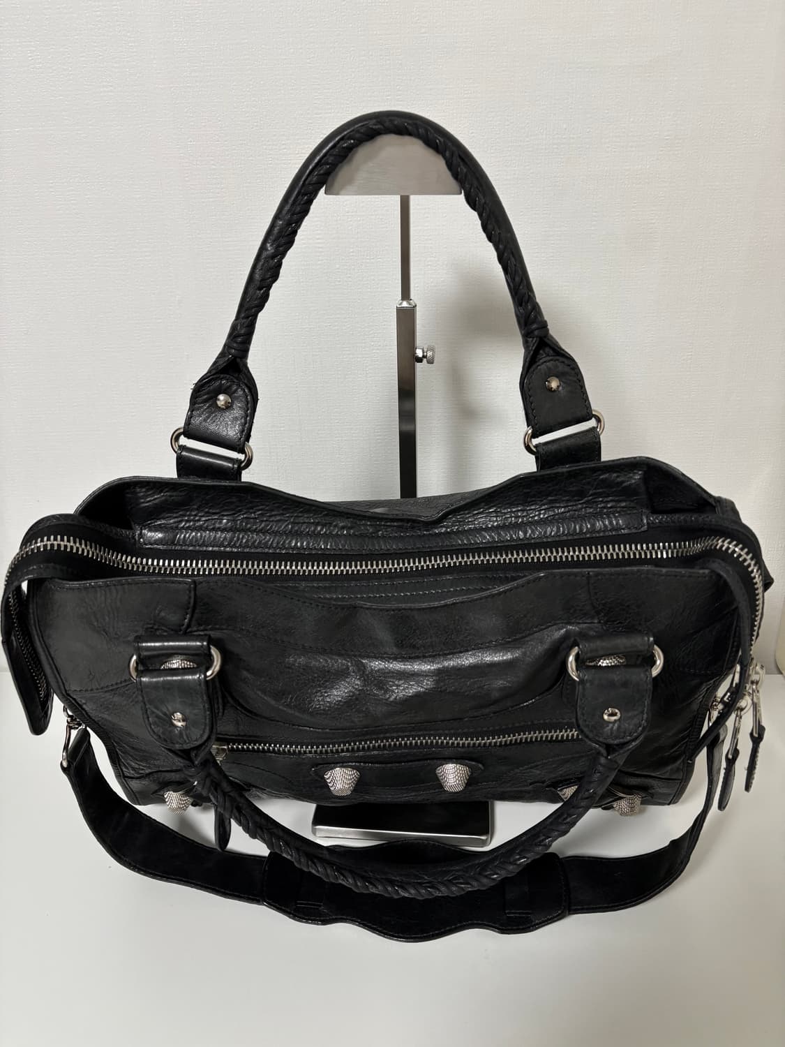 발렌시아가 자이언트 모터백 블랙 상품이미지5