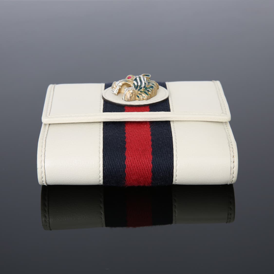 구찌 라자 타이거 지갑 화이트 삼선 반지갑 573794 상품이미지5