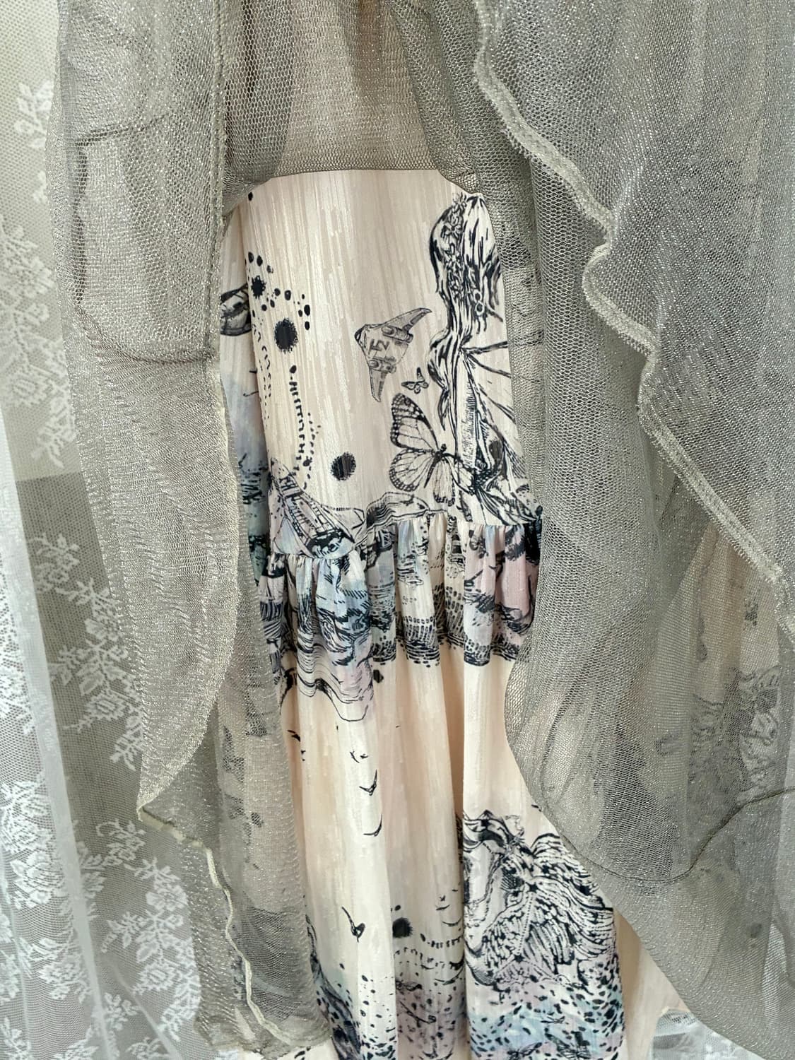 64-94) 한섬 타임 TIME 21SS 튤 레이어 스커트 상품이미지5