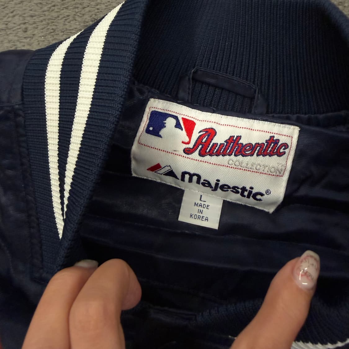[ 정품/L ] 마제스틱 뉴욕양키스 스타디움 바시티 자켓 상품이미지4