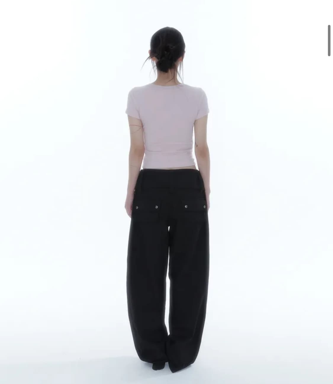 카시코 belt rivet oval pants black 상품이미지3