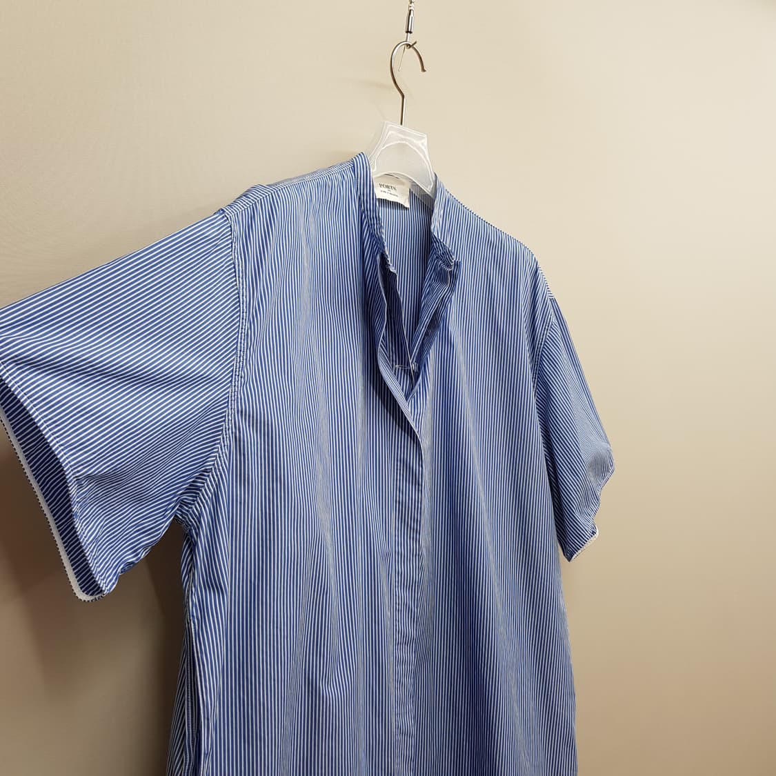 포츠1961 스트라이프 코튼 셔츠 원피스 IT40사이즈 상품이미지3