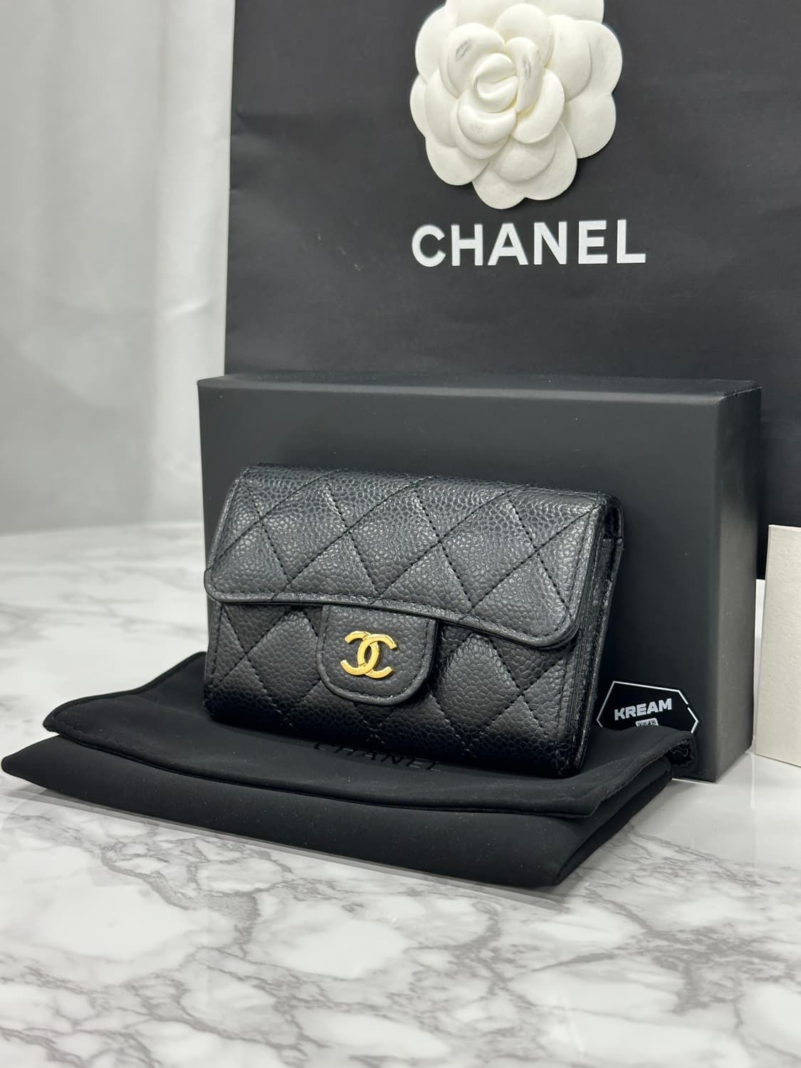 [풀구성] 샤넬 클래식 똑딱이 금장메탈 카드지갑 상품이미지2