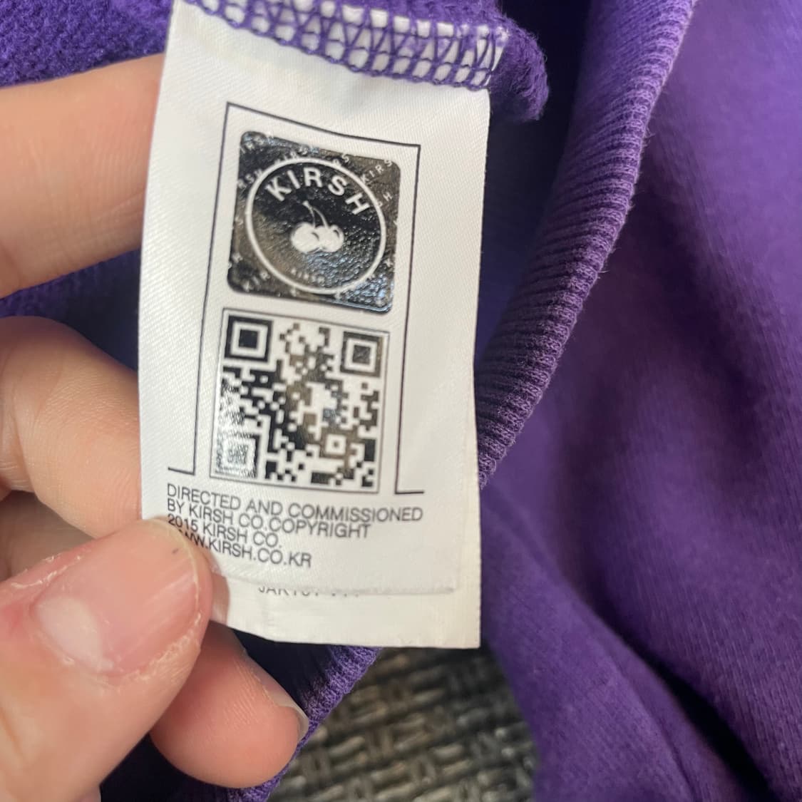 키르시 빅 체리 로고 퍼플 맨투맨 1 상품이미지5