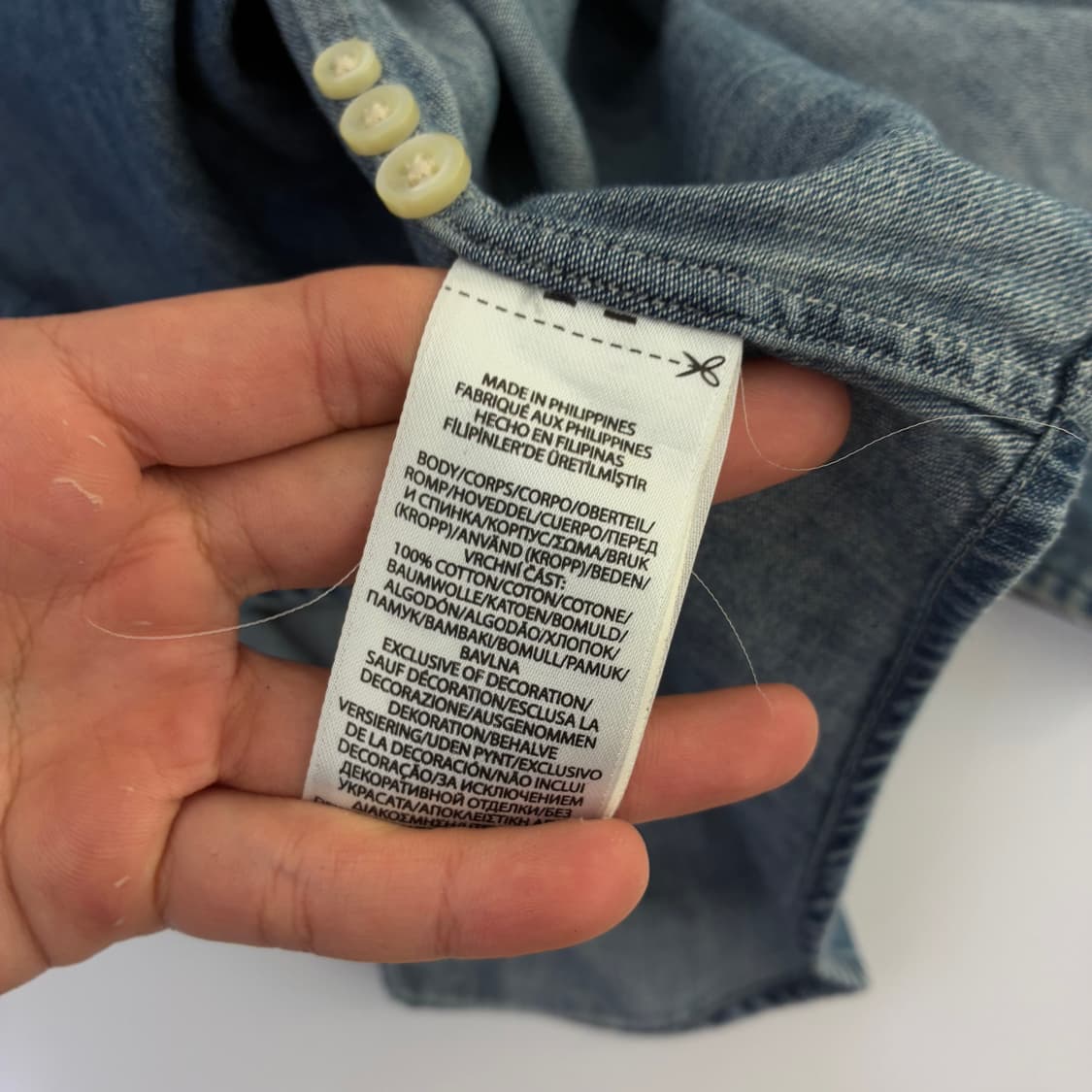 Polo  폴로 랄프로렌 자수 코튼 데님 셔츠 상품이미지5