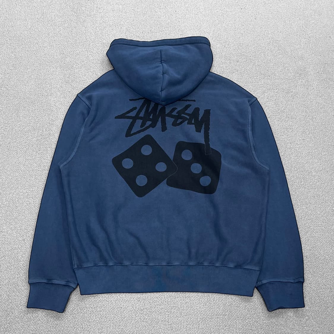 스투시 Stussy 다이스 피그먼트 다이드 후드집업 네이비 상품이미지2