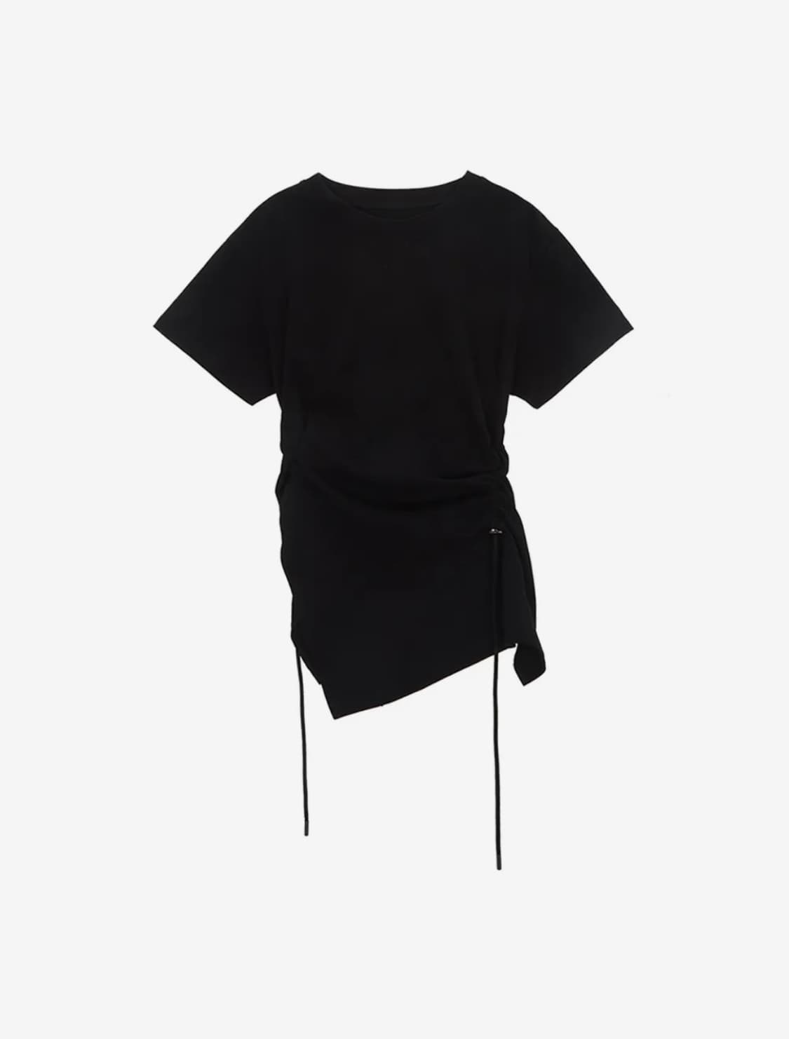 마뗑킴 STRING SLIT DETAIL TOP IN BLACK 상품이미지1