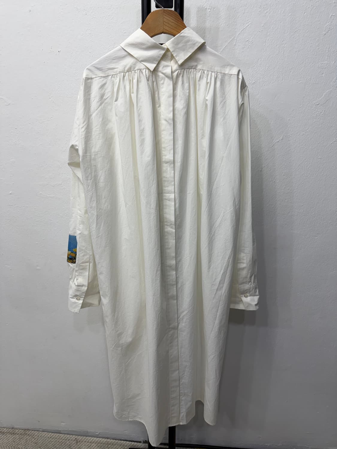 정품) MSGM 플라워 프린팅 화이트 셔츠 원피스 40(66) 상품이미지5