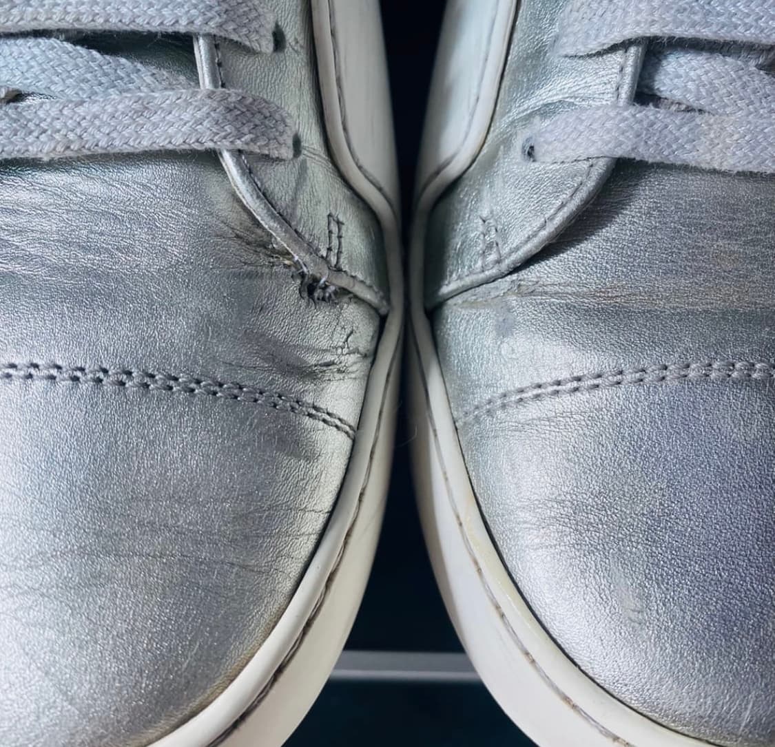 36 정품) 샤넬 러버 실버 레더 스니커즈 235 상품이미지5